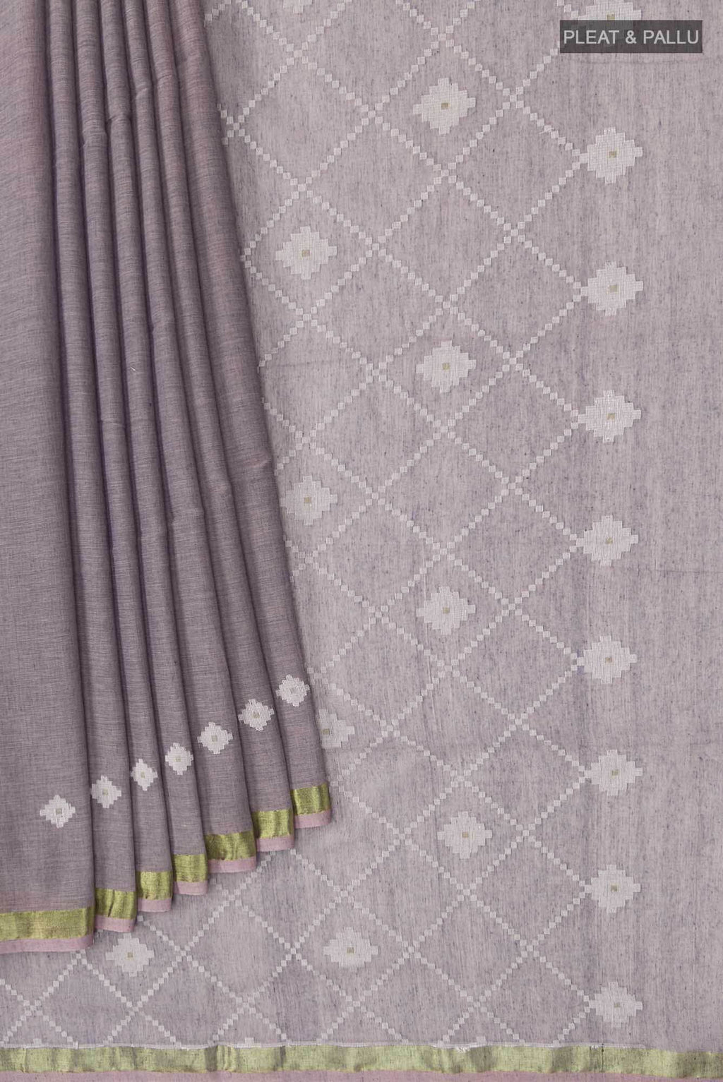 Suchitra-Light Burgundy Bengal Cotton Saree