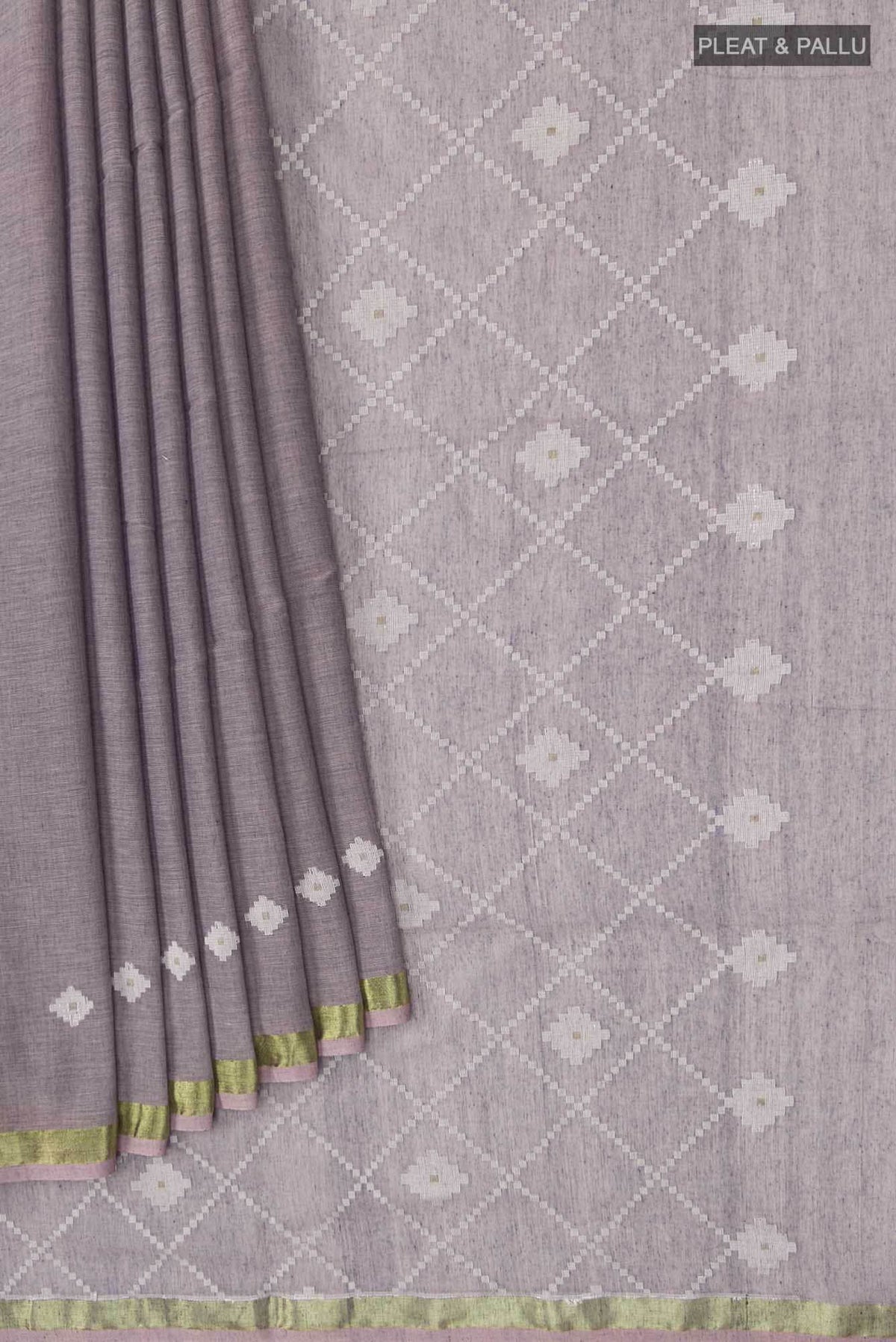 Suchitra-Light Burgundy Bengal Cotton Saree