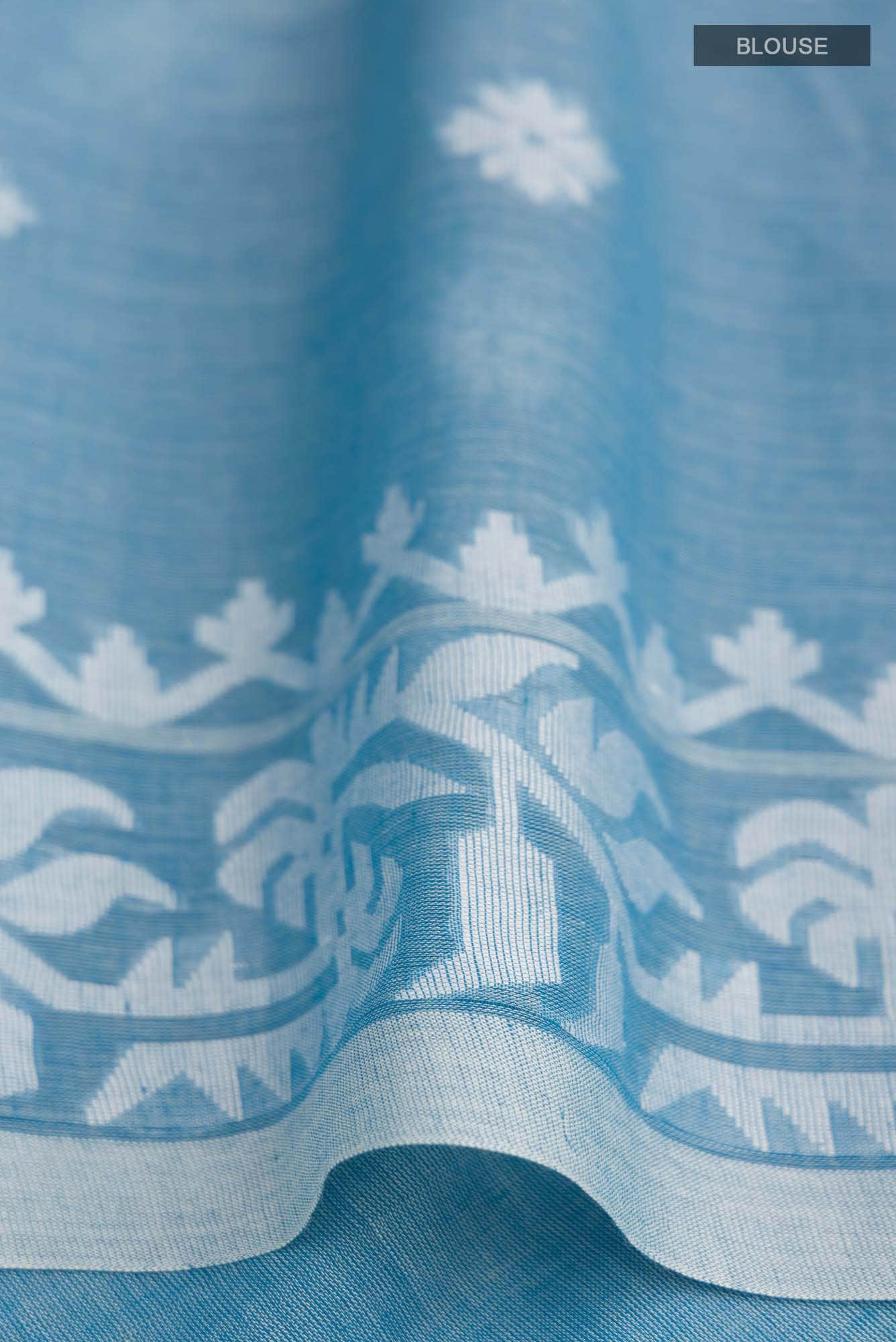 Aarna-Blue Bengal Cotton Saree