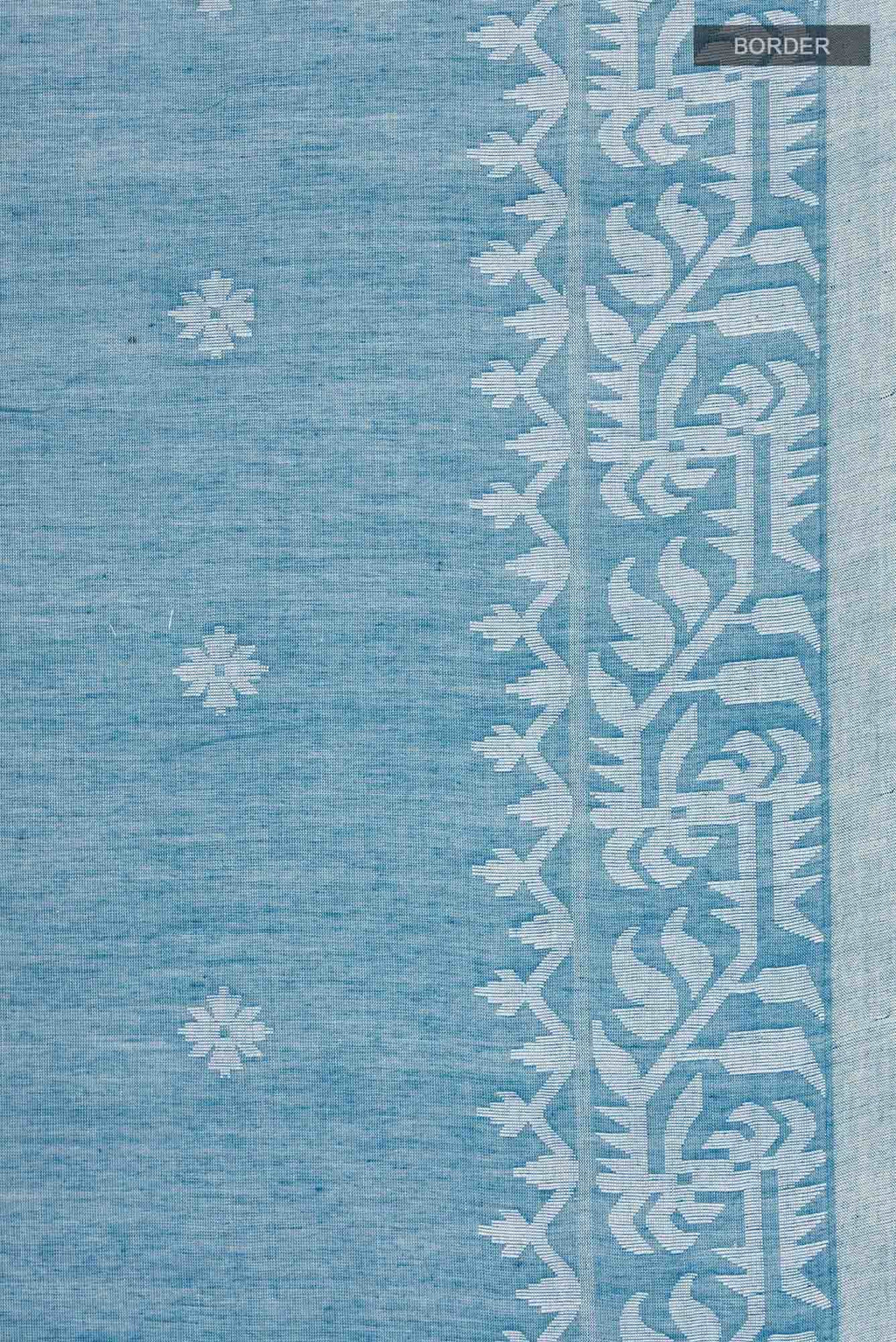 Aarna-Blue Bengal Cotton Saree