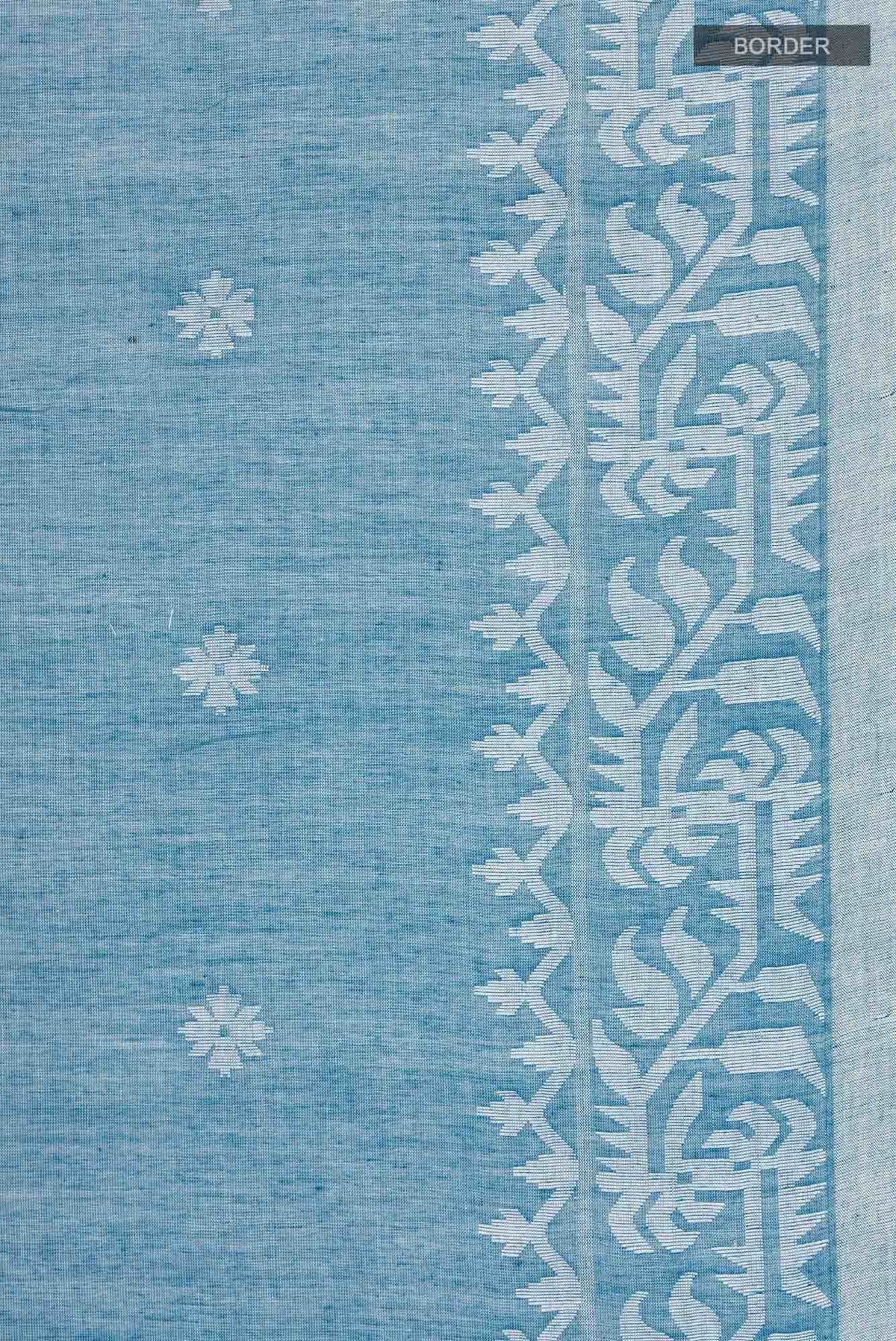 Aarna-Blue Bengal Cotton Saree