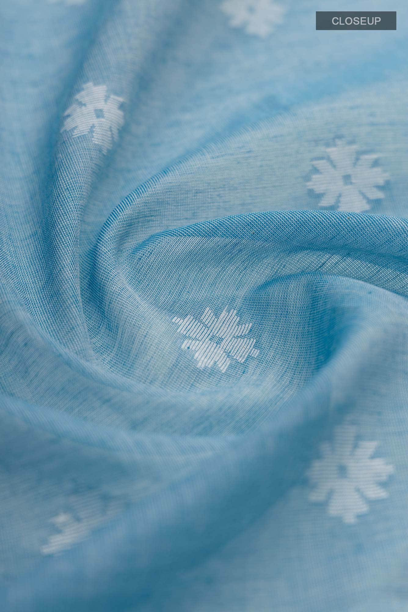 Aarna-Blue Bengal Cotton Saree
