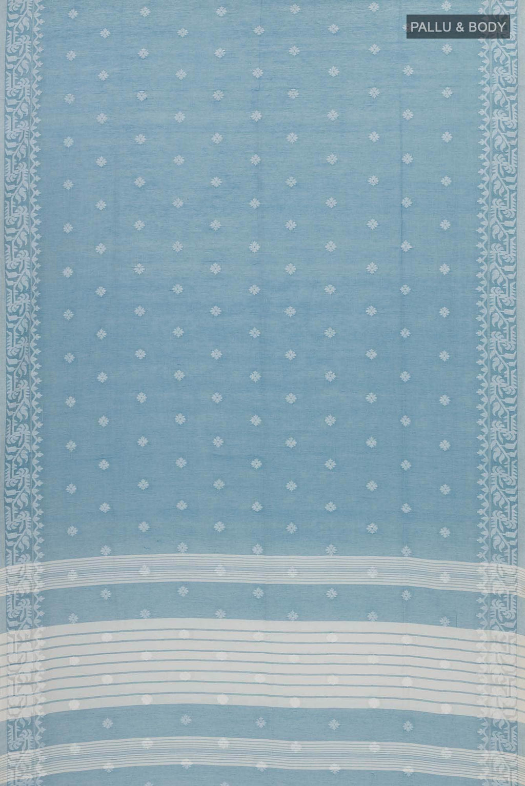 Aarna-Blue Bengal Cotton Saree
