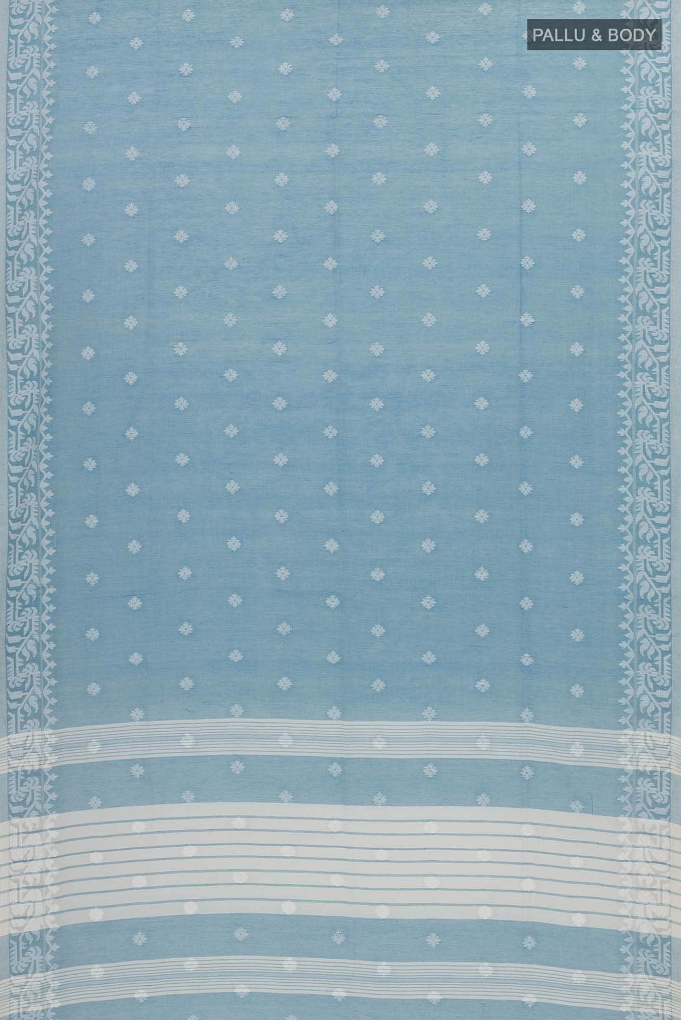 Aarna-Blue Bengal Cotton Saree
