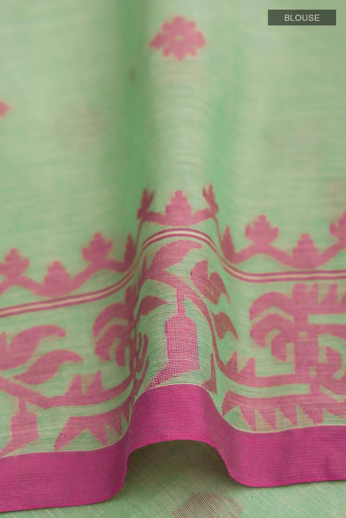 Aarna-Green Bengal Cotton Saree