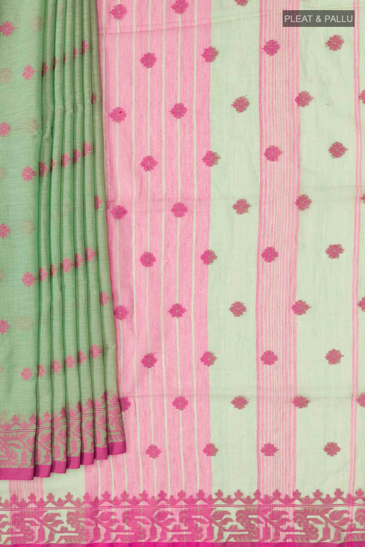 Aarna-Green Bengal Cotton Saree
