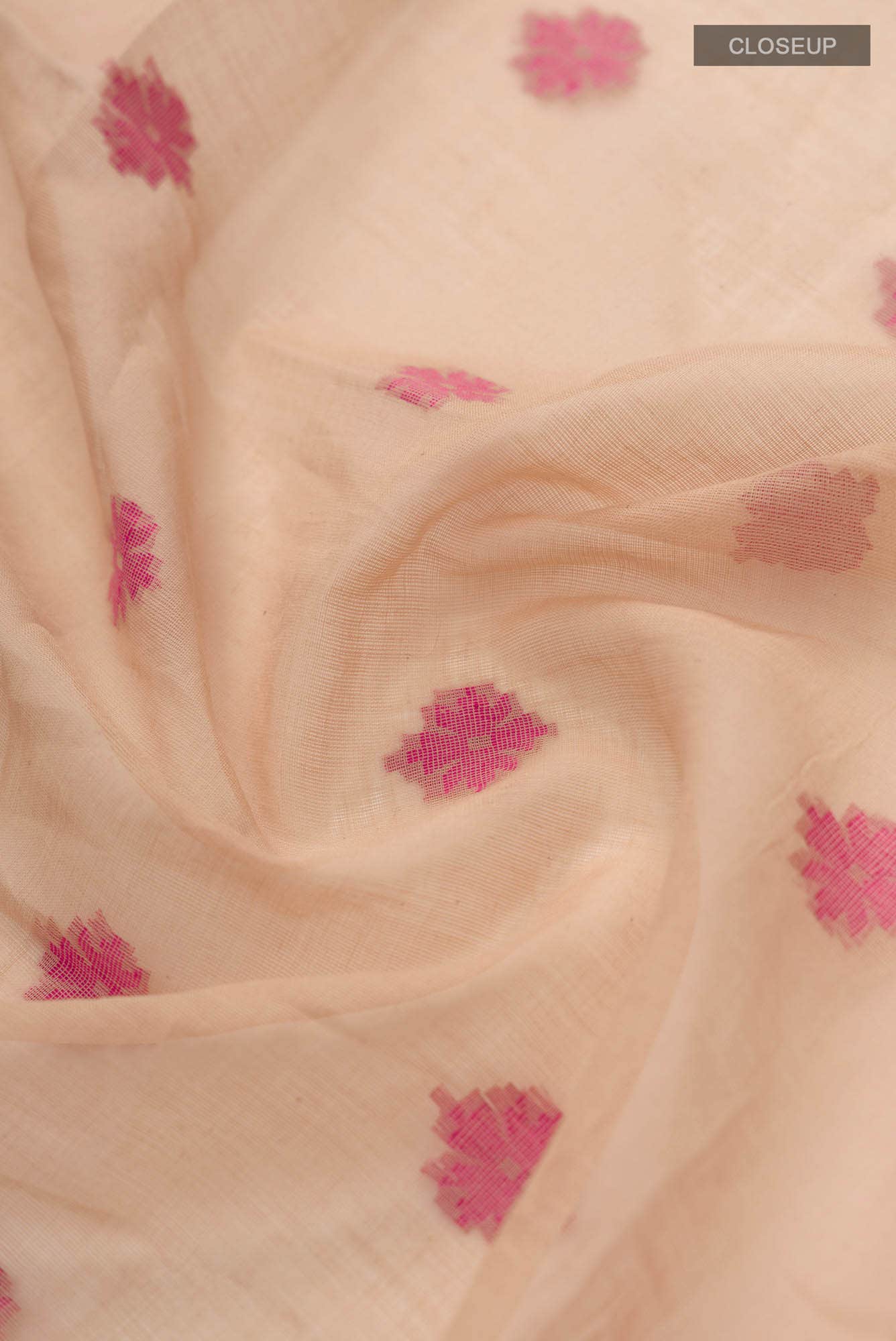 Aarna-Beige Bengal Cotton Saree