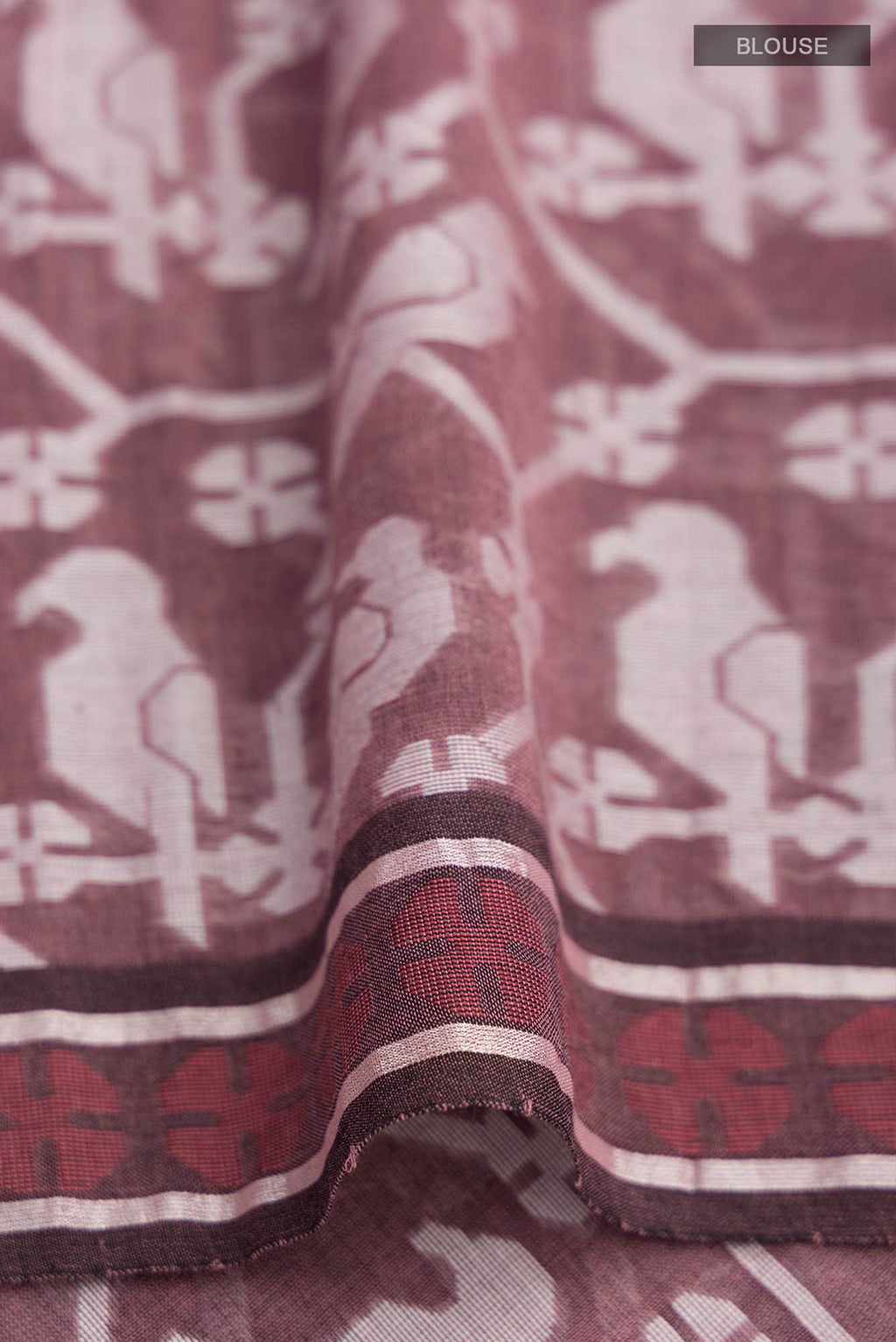 Mrinmayi-Wine Bengal Cotton Saree