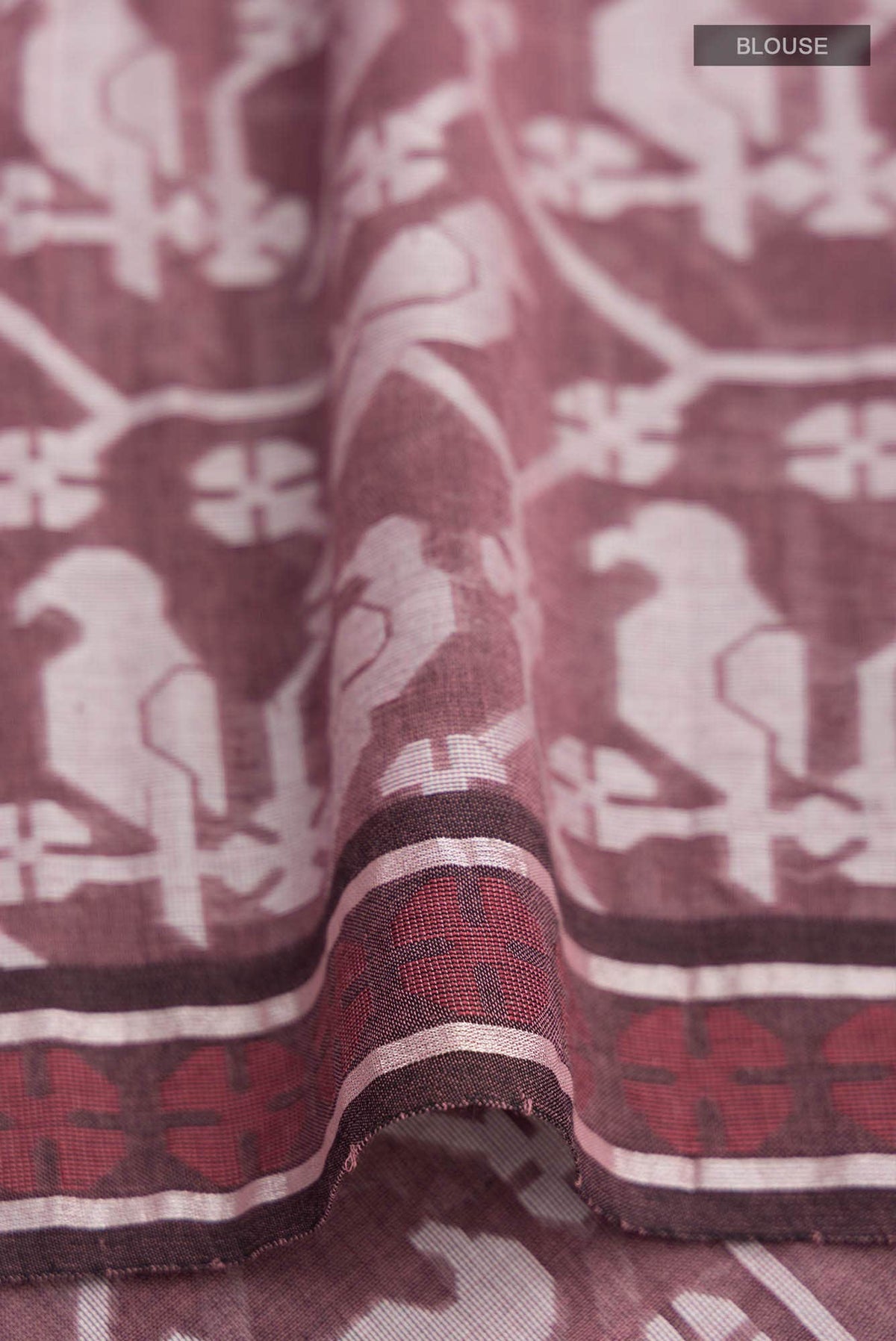 Mrinmayi-Wine Bengal Cotton Saree