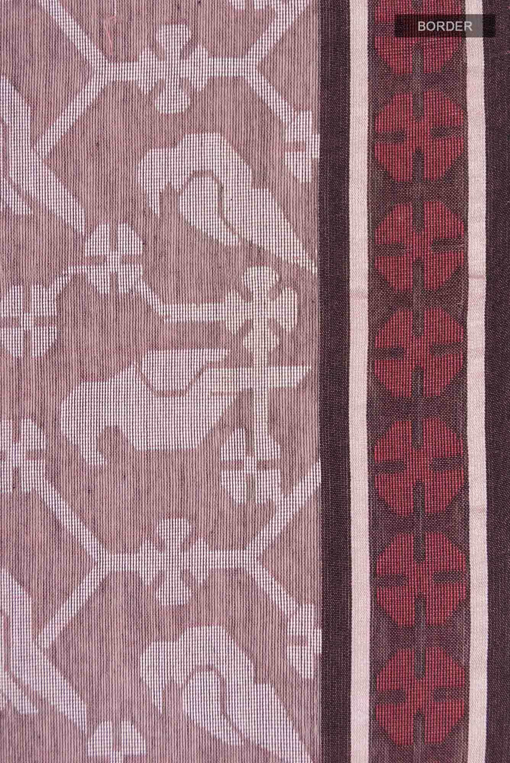 Mrinmayi-Wine Bengal Cotton Saree