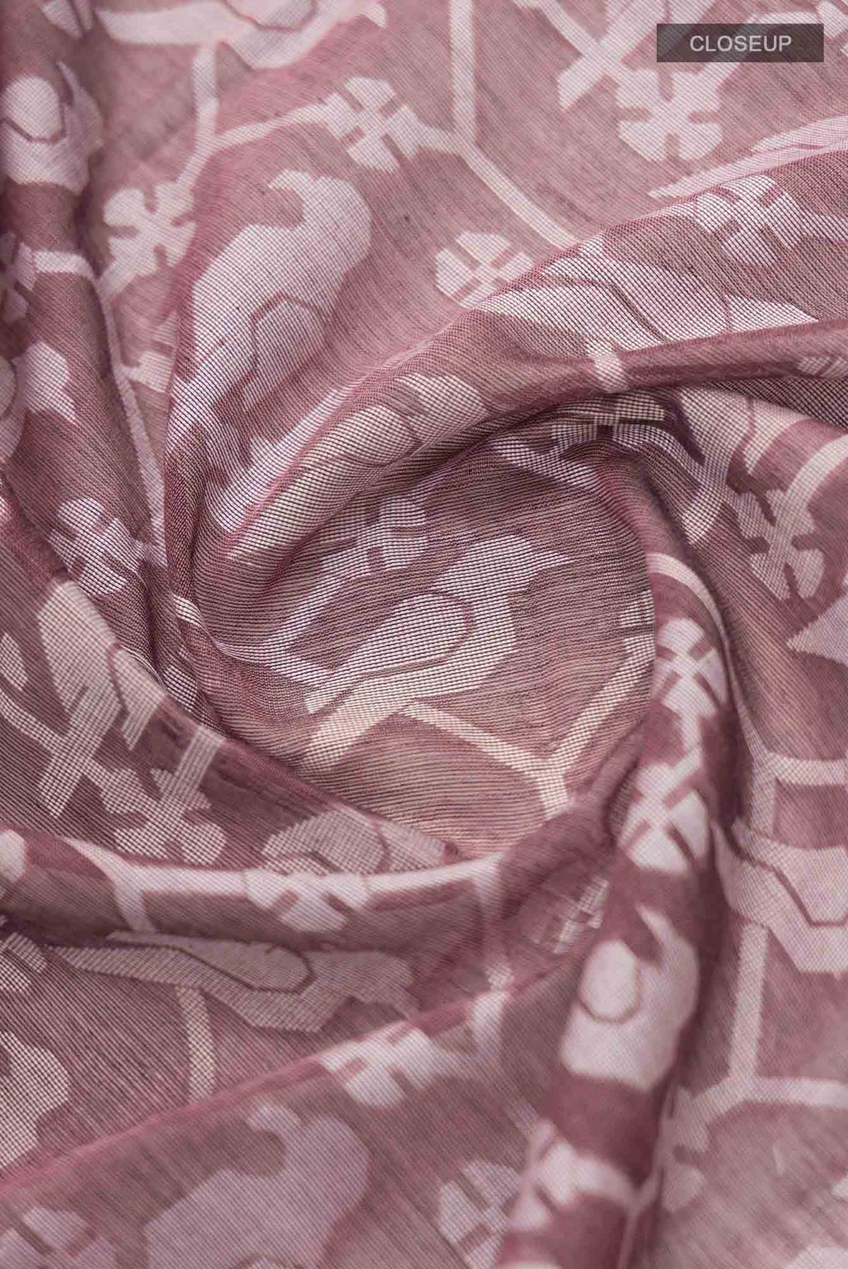 Mrinmayi-Wine Bengal Cotton Saree