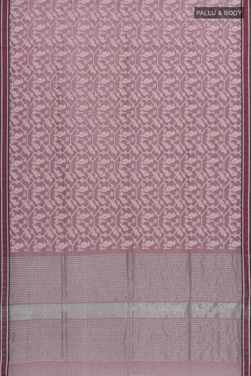 Mrinmayi-Wine Bengal Cotton Saree