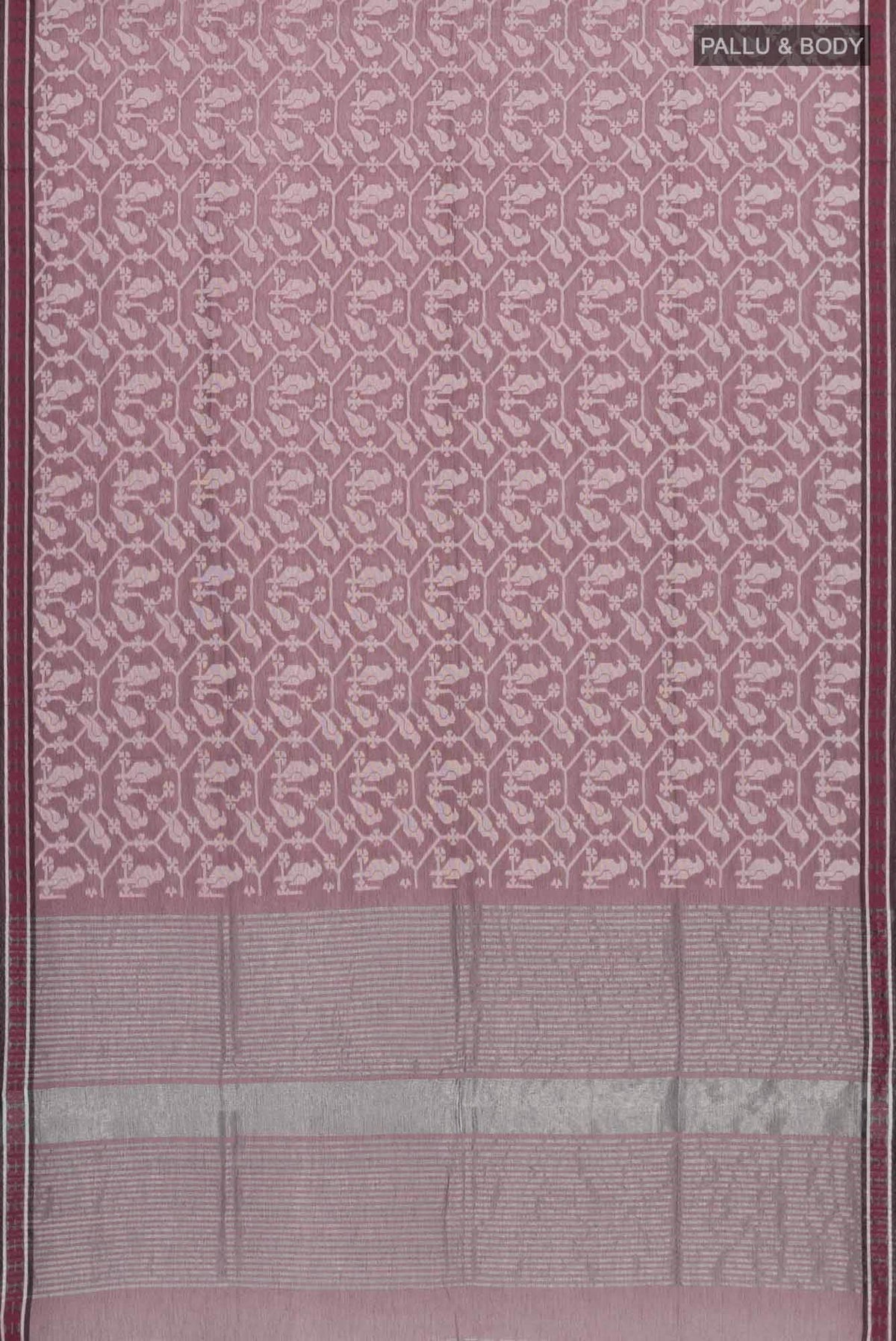 Mrinmayi-Wine Bengal Cotton Saree