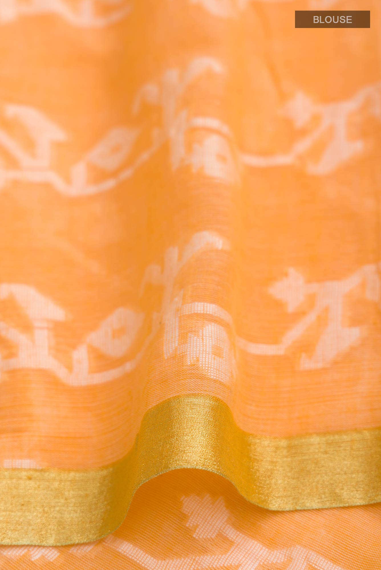 Kadambini-Light Orange Bengal Cotton Saree