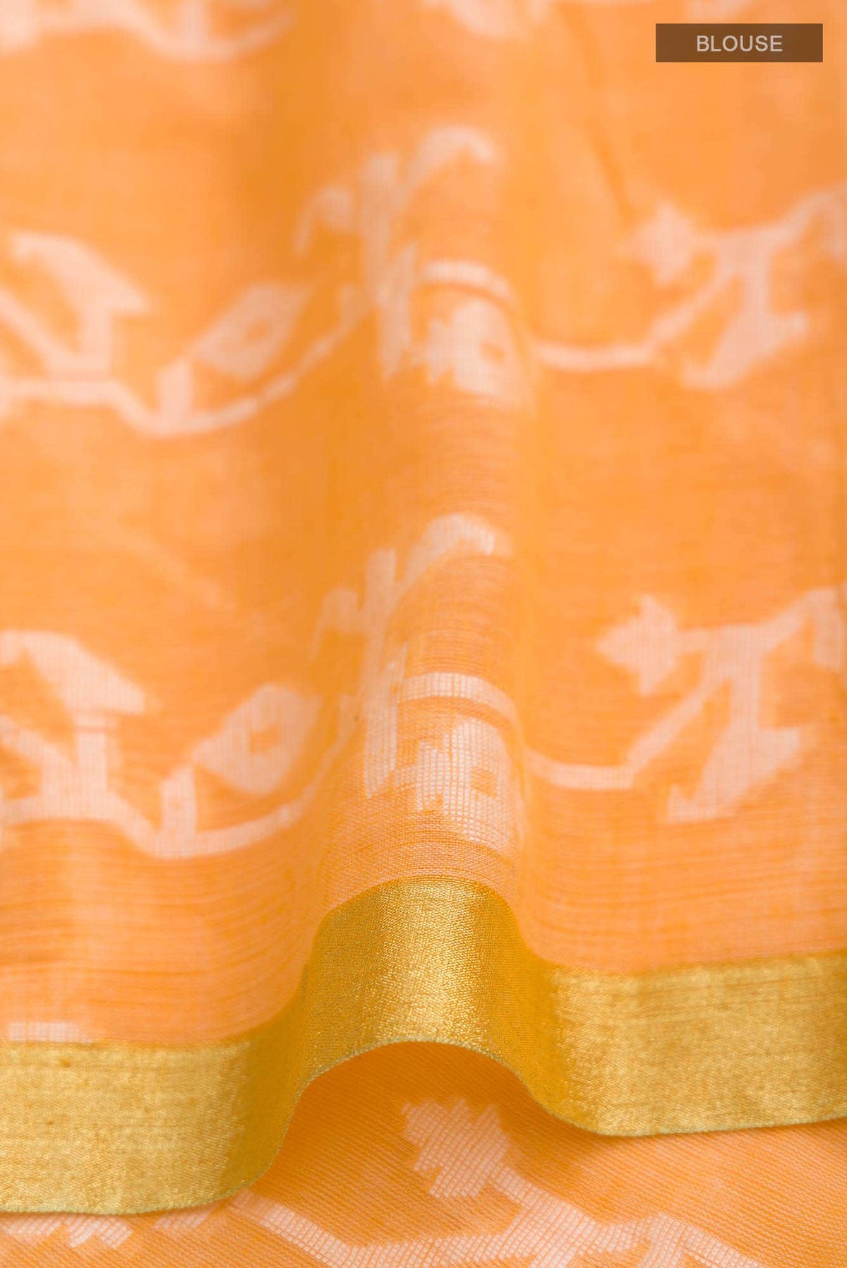 Kadambini-Light Orange Bengal Cotton Saree