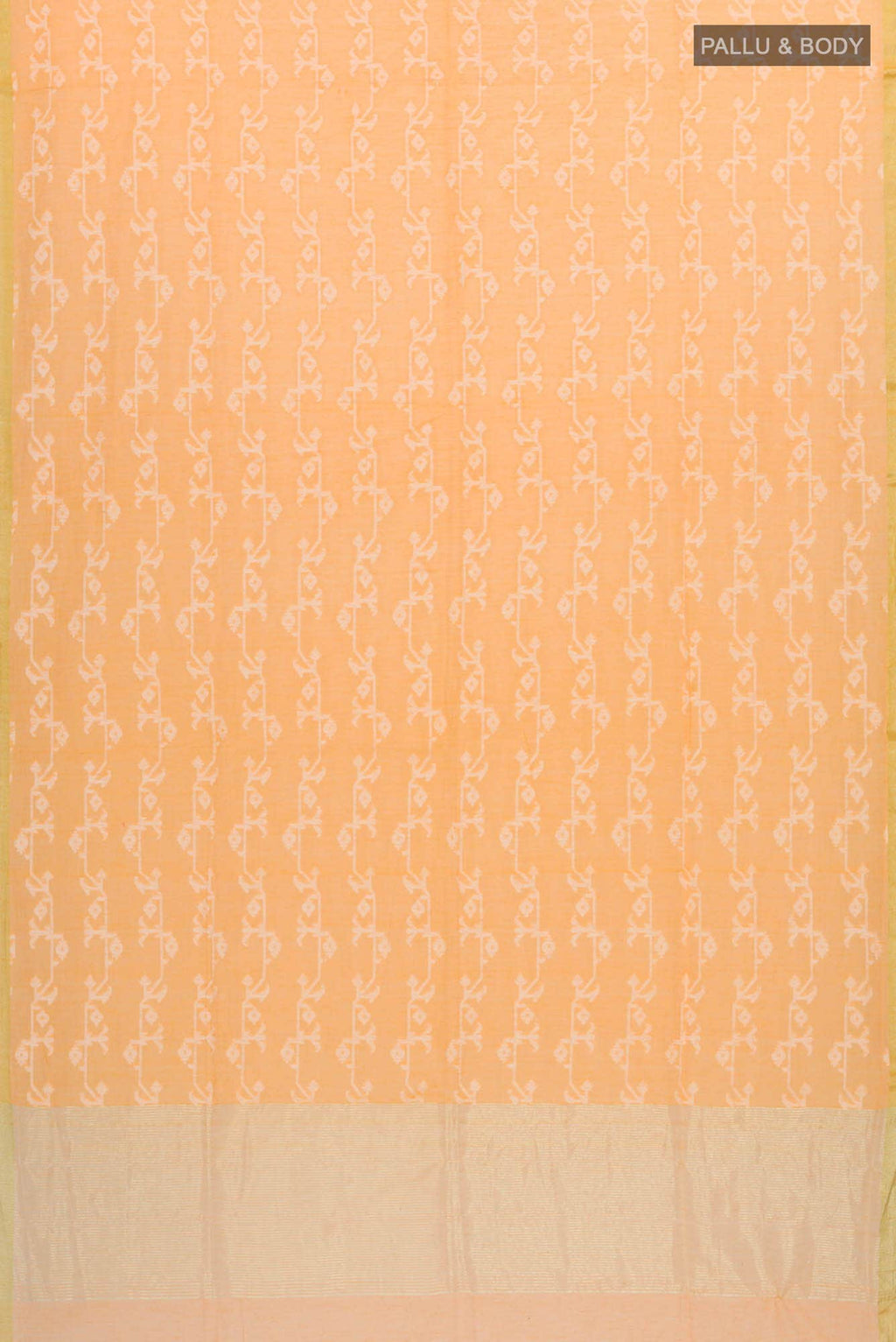 Kadambini-Light Orange Bengal Cotton Saree