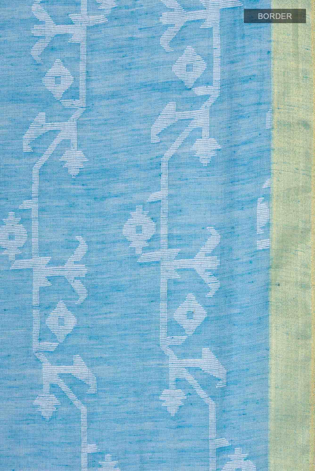 Kadambini-Light Blue Bengal Cotton Saree