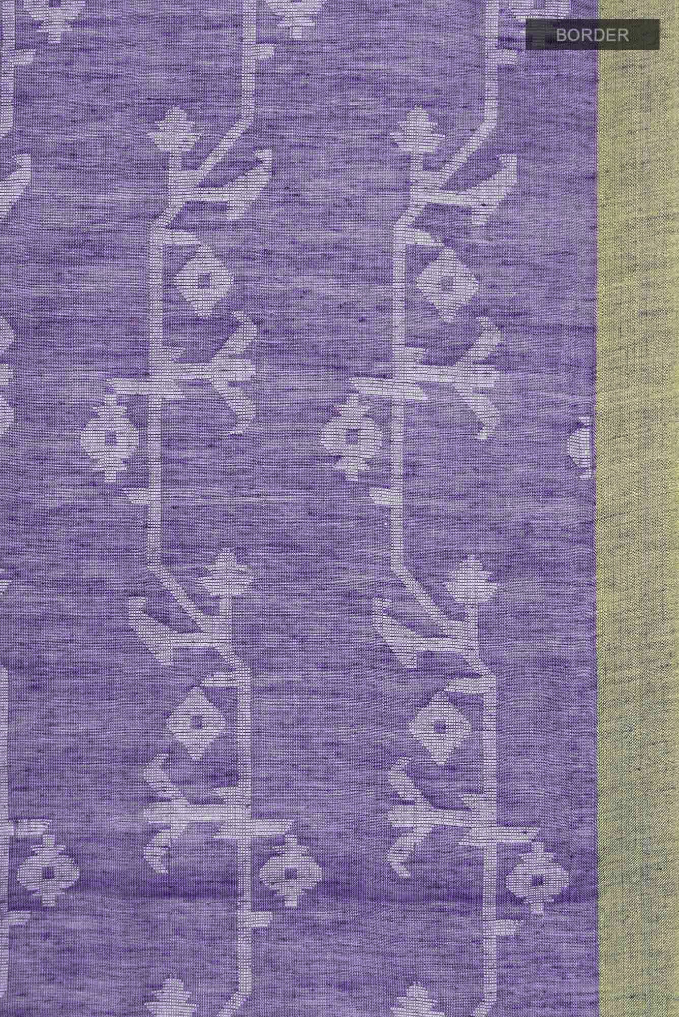 Kadambini-Light Purple Bengal Cotton Saree
