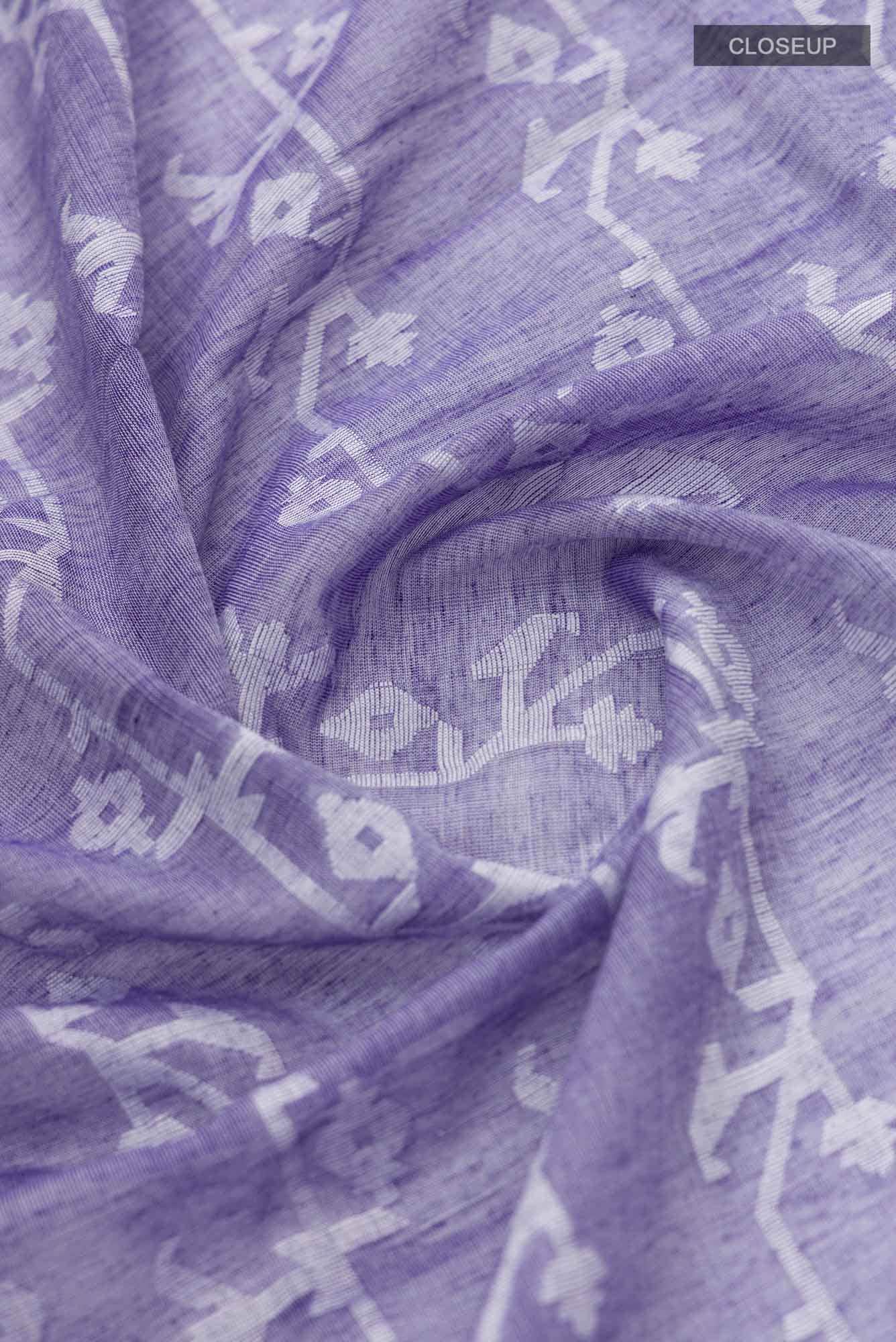 Kadambini-Light Purple Bengal Cotton Saree