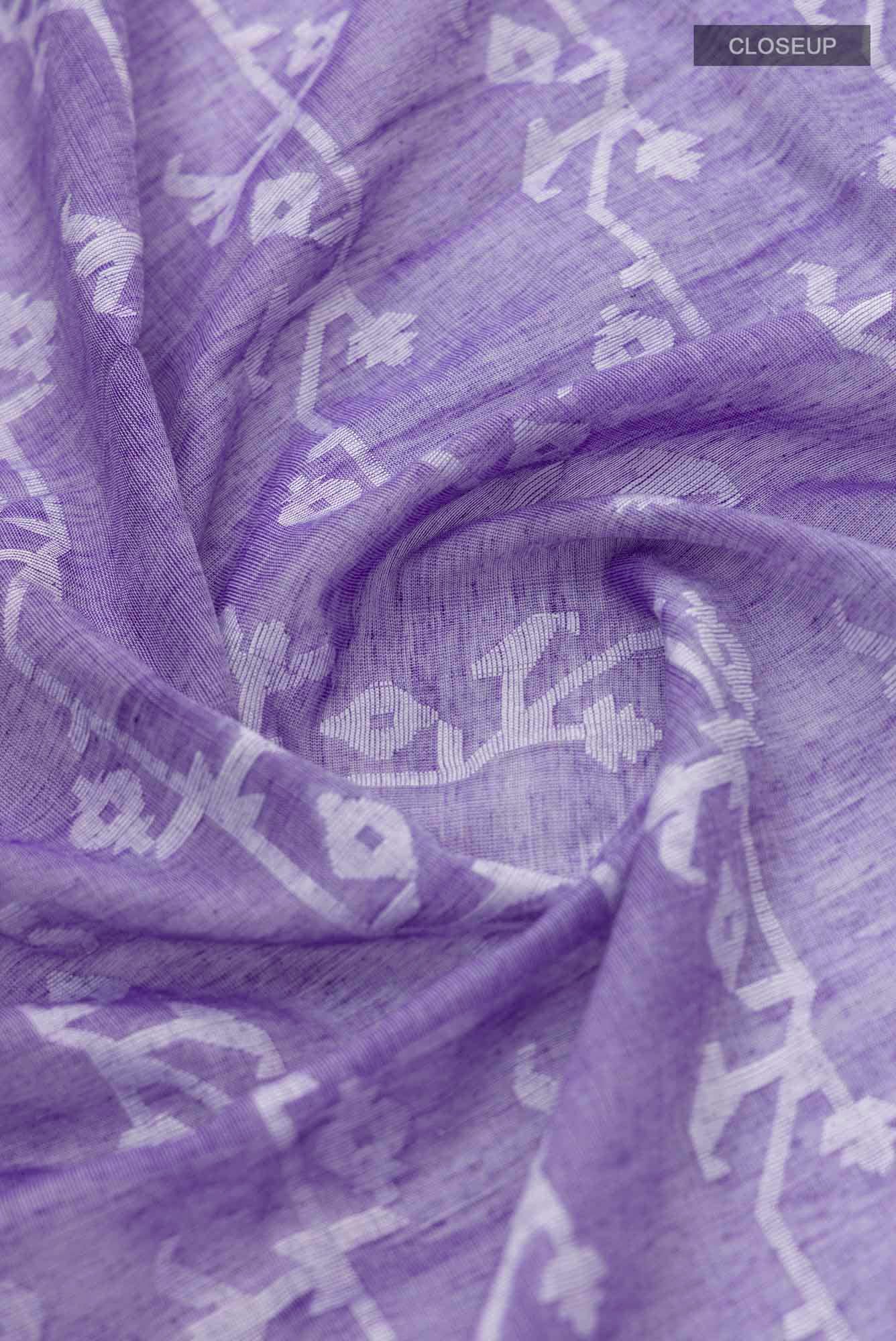 Kadambini-Light Purple Bengal Cotton Saree