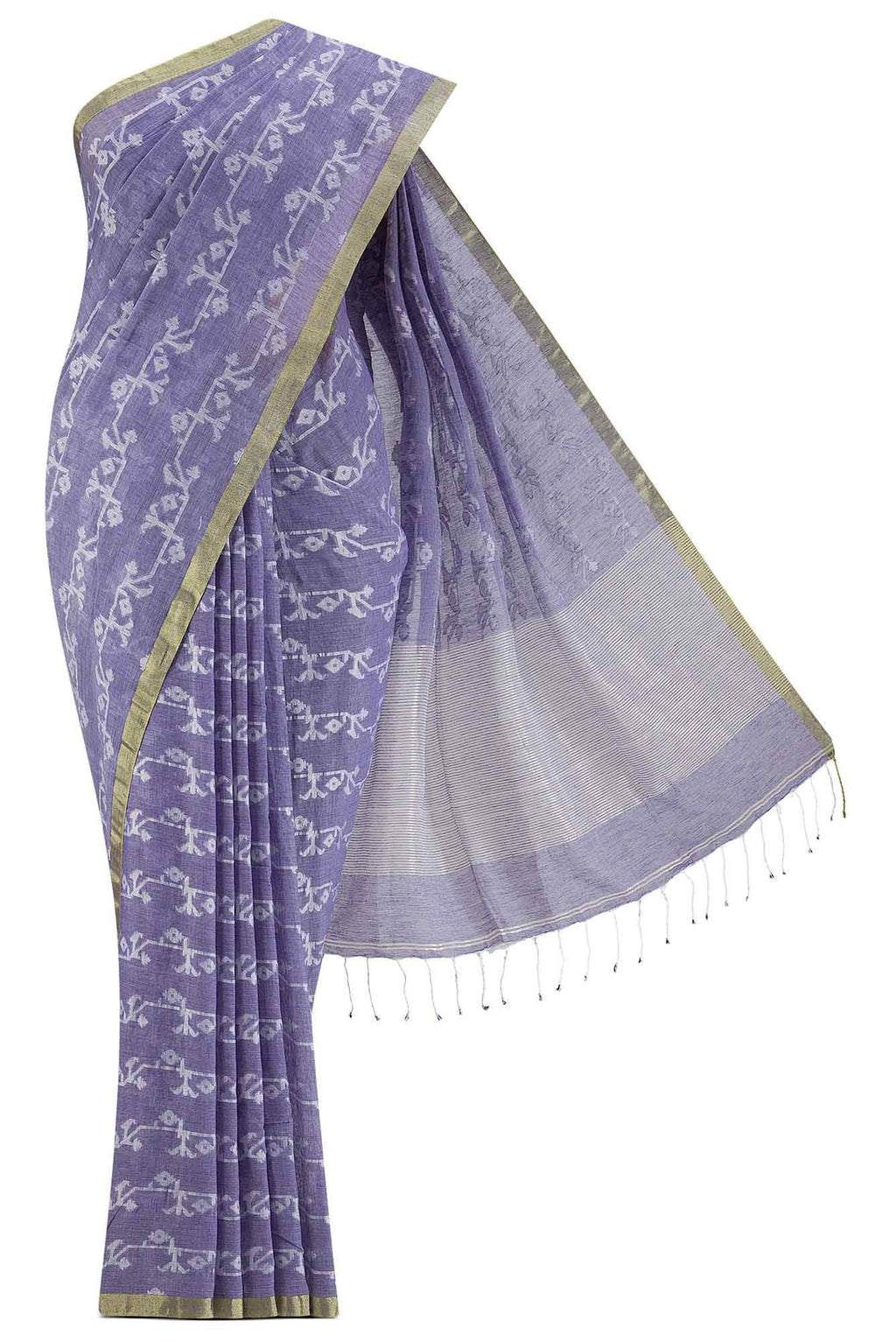 Kadambini-Light Purple Bengal Cotton Saree