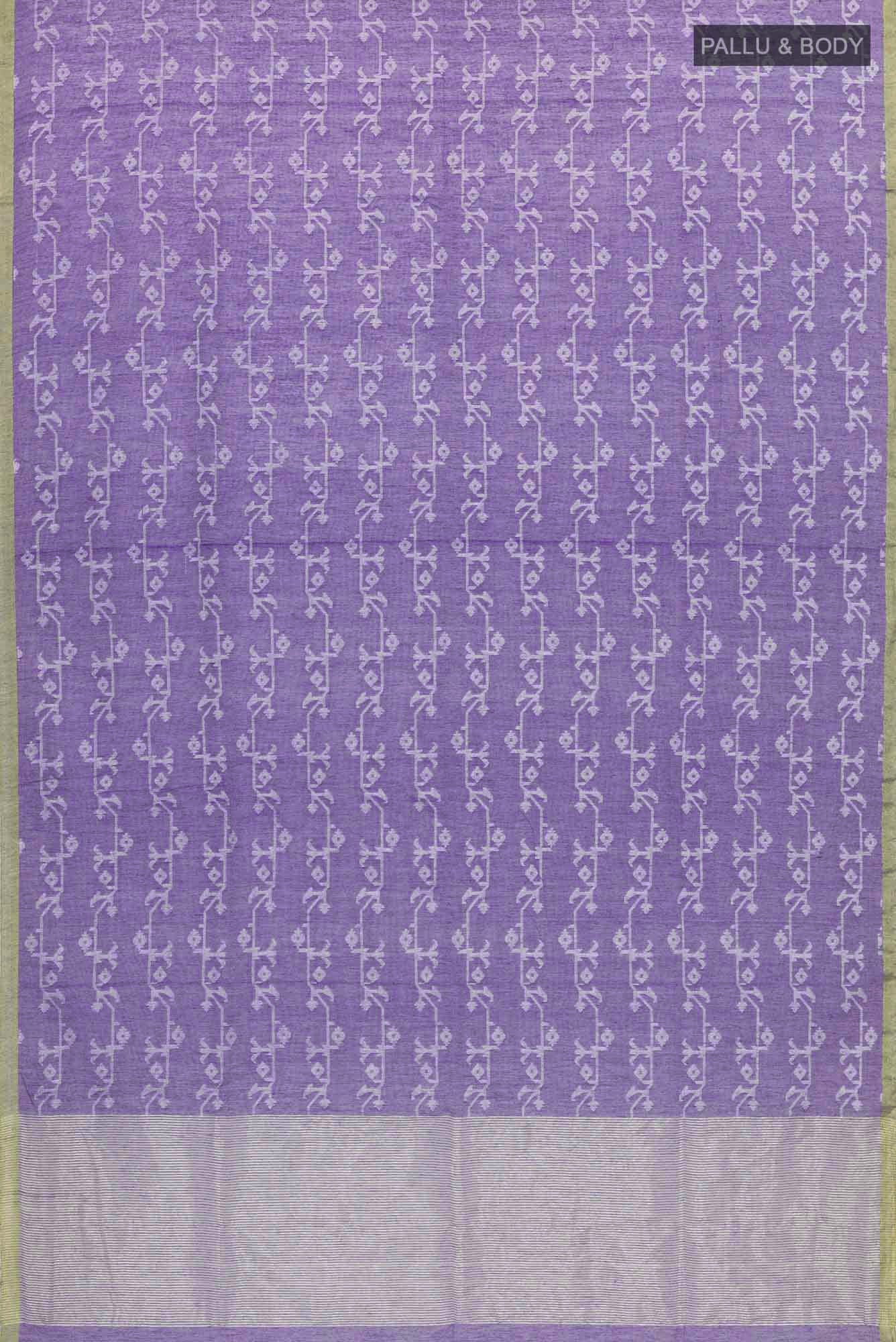 Kadambini-Light Purple Bengal Cotton Saree