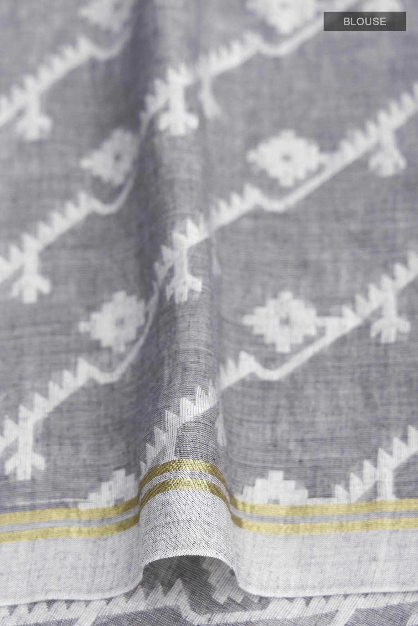Bimala-Grey Bengal Cotton Saree