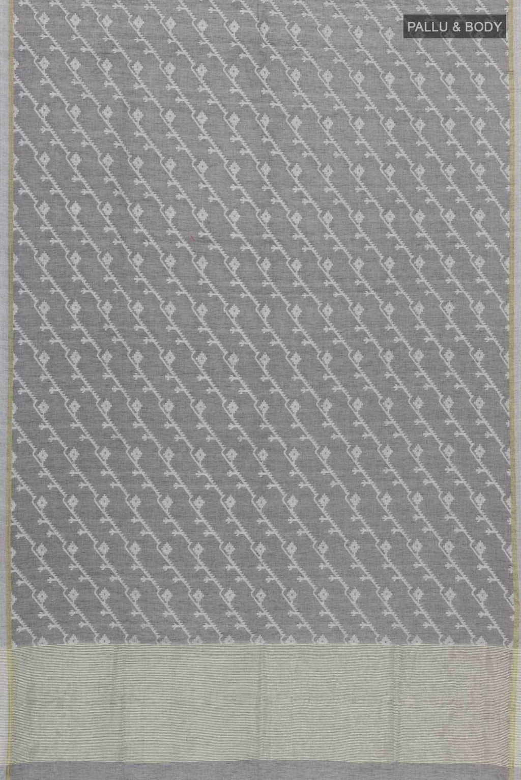 Bimala-Grey Bengal Cotton Saree