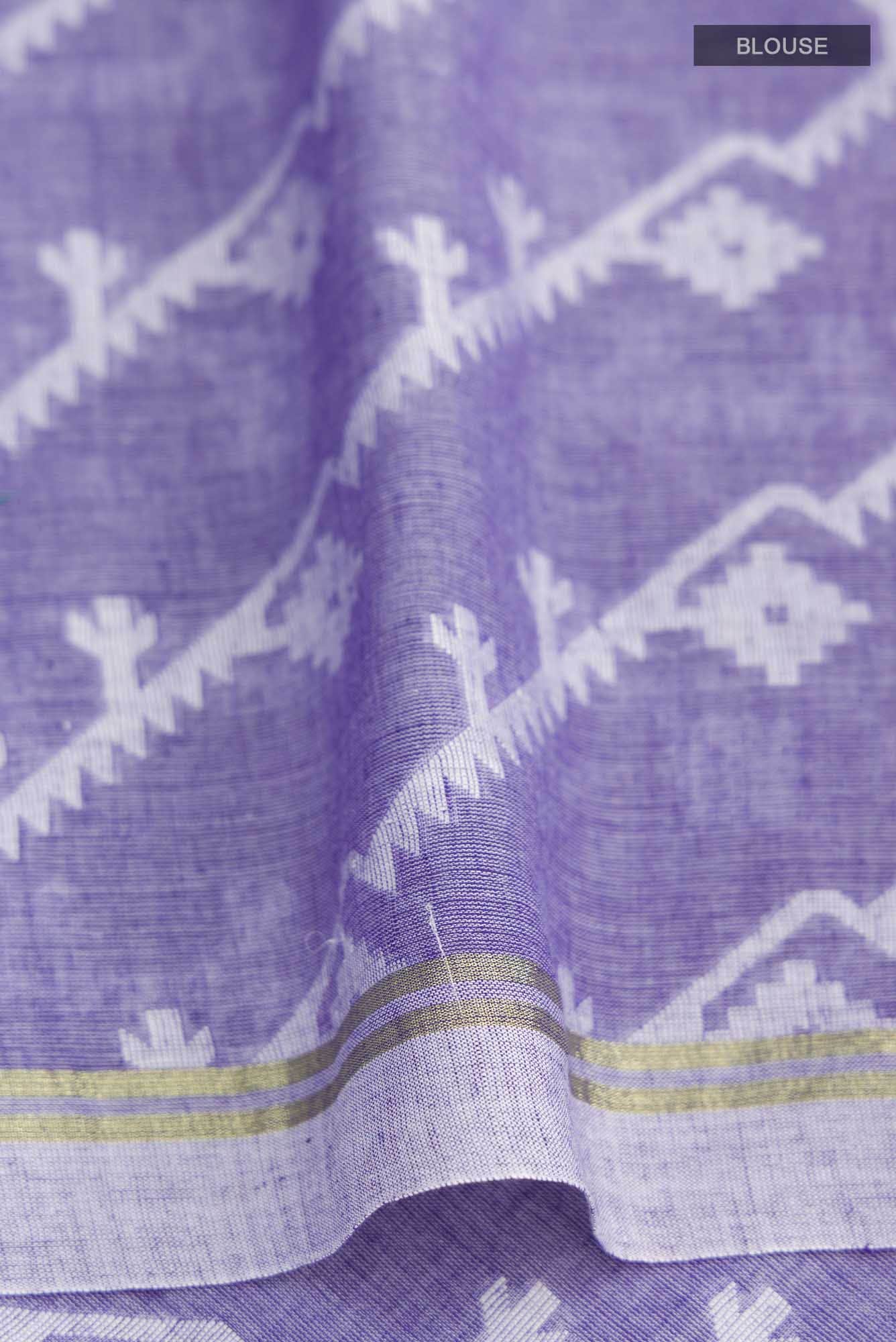 Bimala-Light Purple Bengal Cotton Saree
