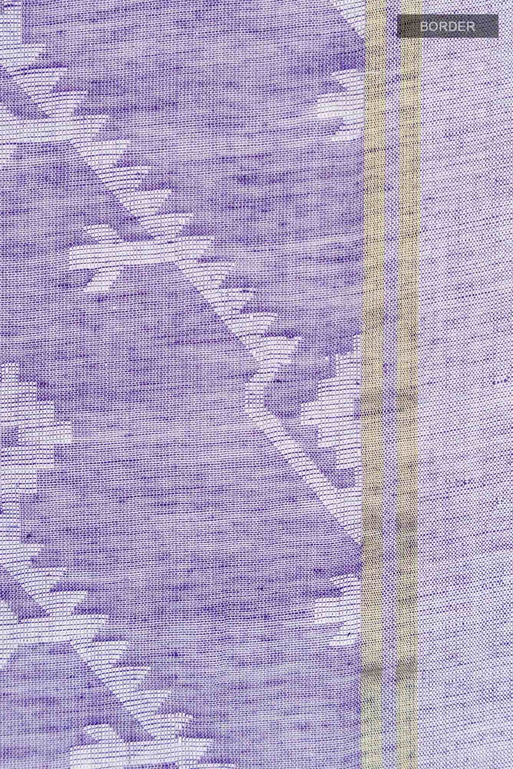 Bimala-Light Purple Bengal Cotton Saree