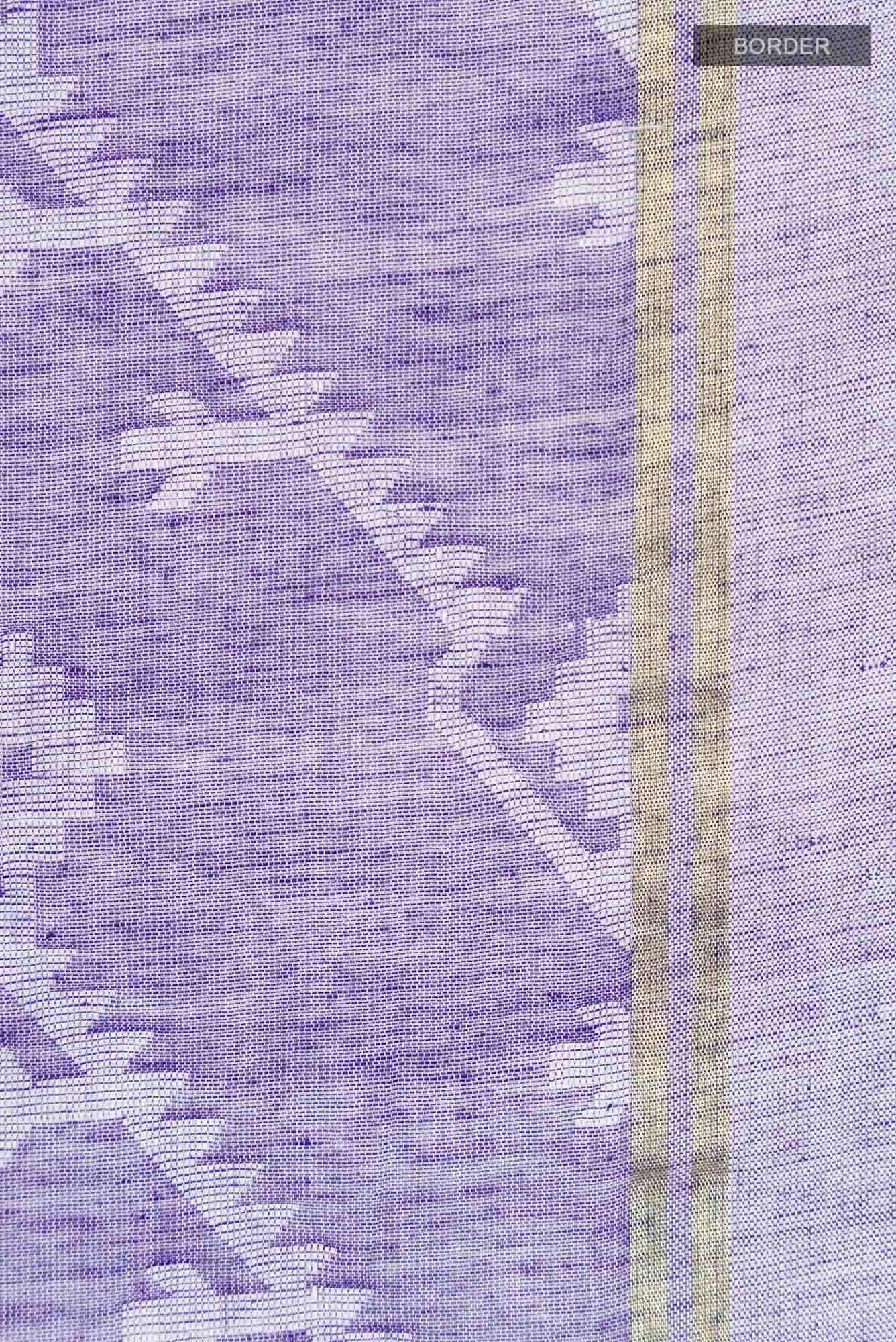 Bimala-Light Purple Bengal Cotton Saree