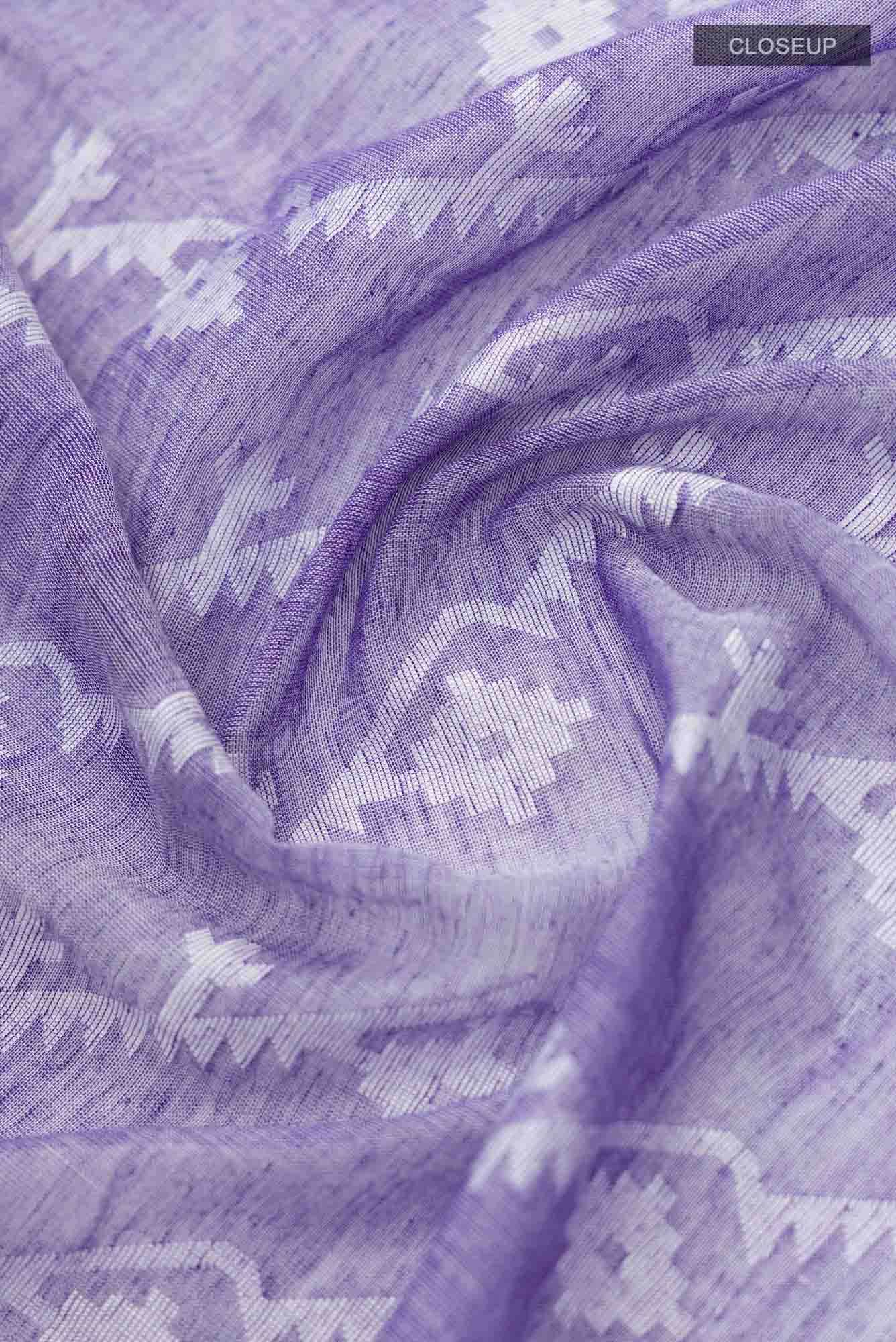 Bimala-Light Purple Bengal Cotton Saree