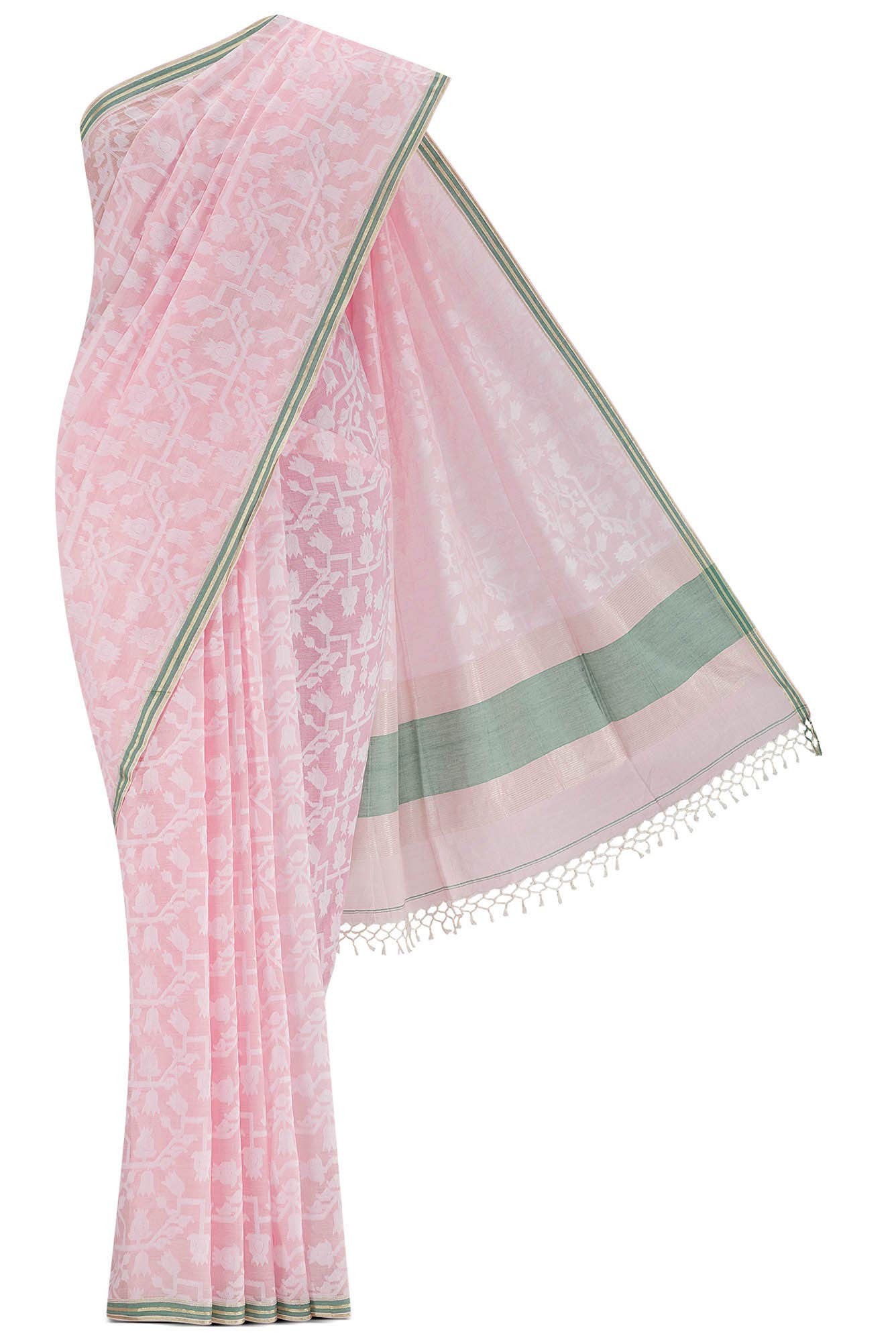 Binodini-Pink Bengal Cotton Saree