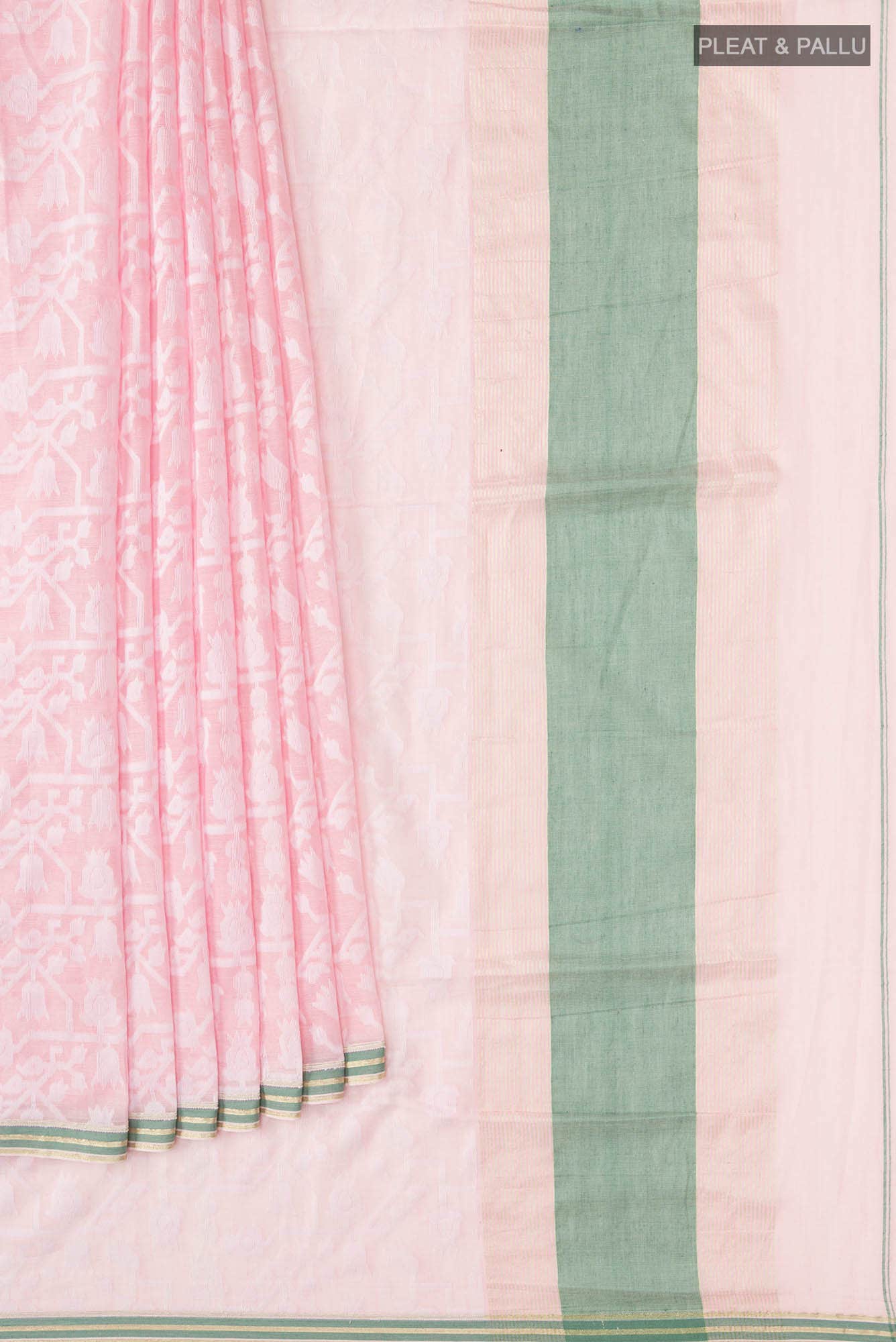 Binodini-Pink Bengal Cotton Saree