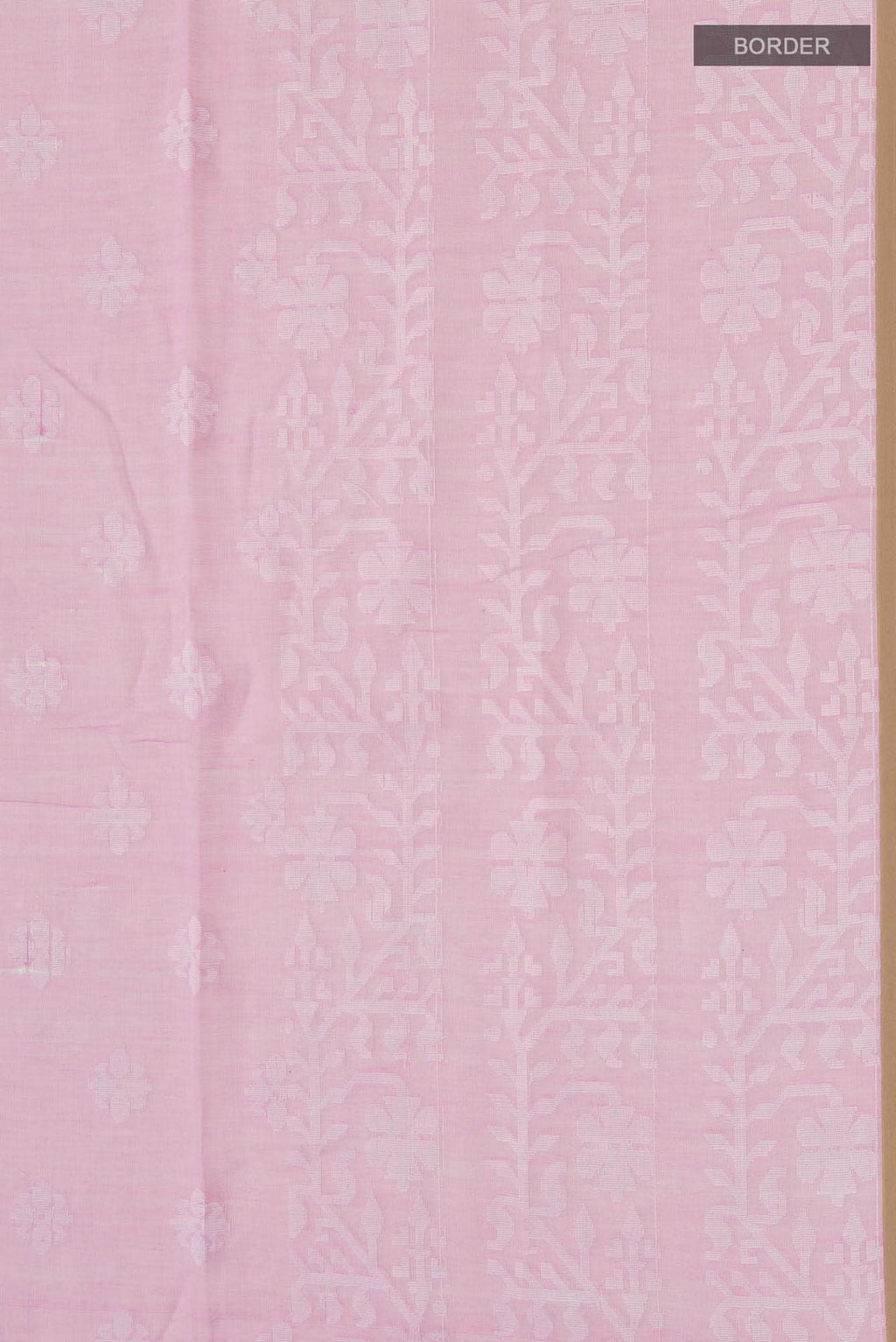 Mrinal-Light Pink Bengal Cotton Saree