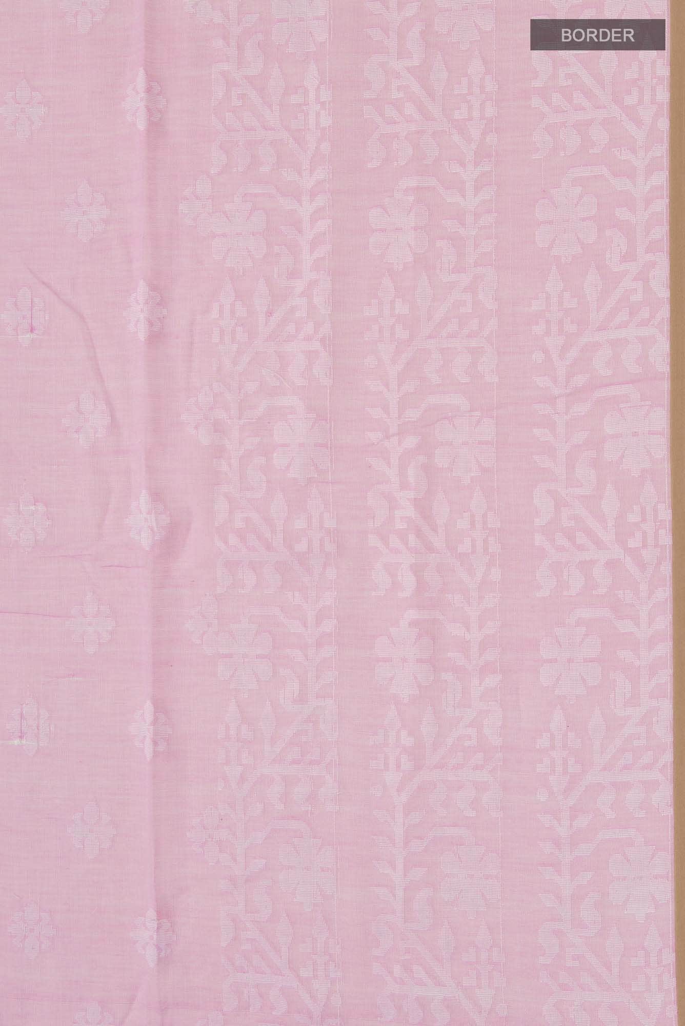 Mrinal-Light Pink Bengal Cotton Saree