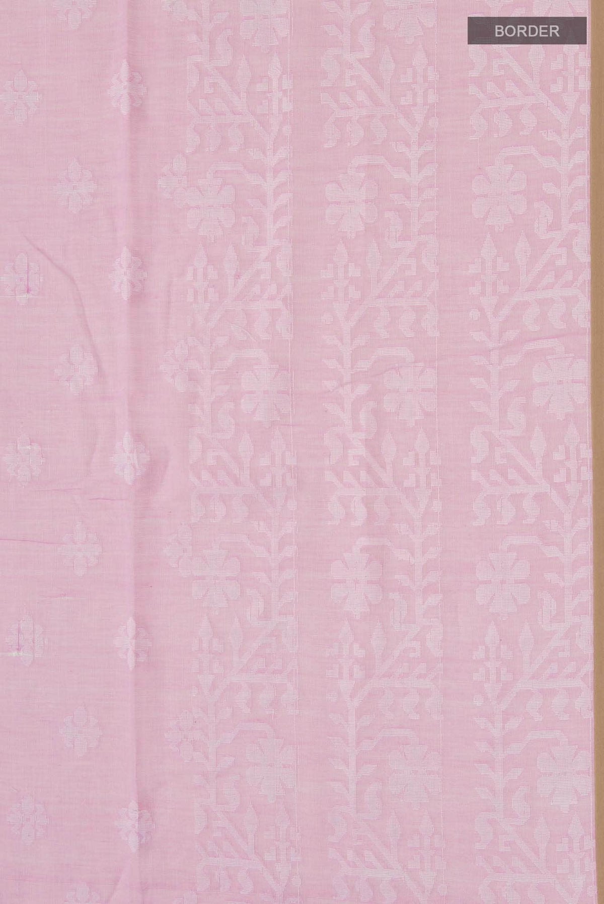 Mrinal-Light Pink Bengal Cotton Saree