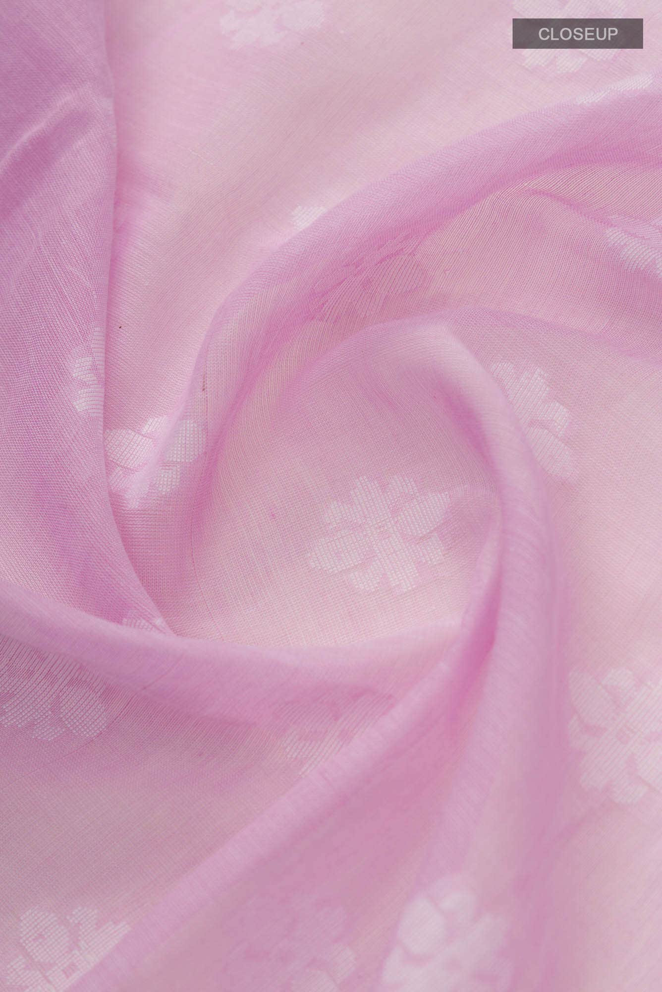 Mrinal-Light Pink Bengal Cotton Saree
