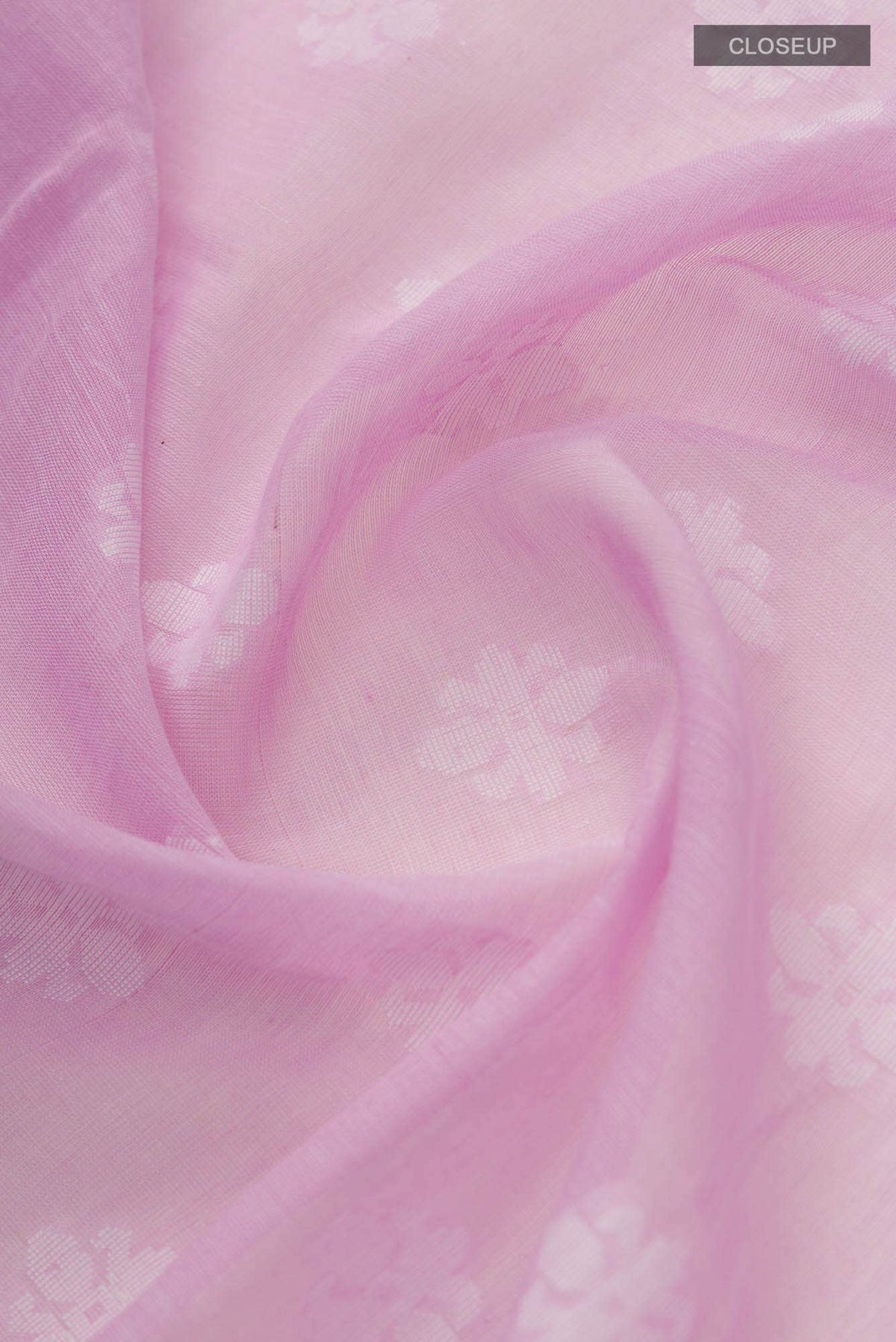 Mrinal-Light Pink Bengal Cotton Saree