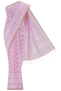 Mrinal-Light Pink Bengal Cotton Saree