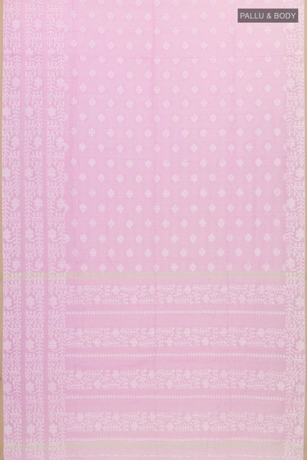 Mrinal-Light Pink Bengal Cotton Saree