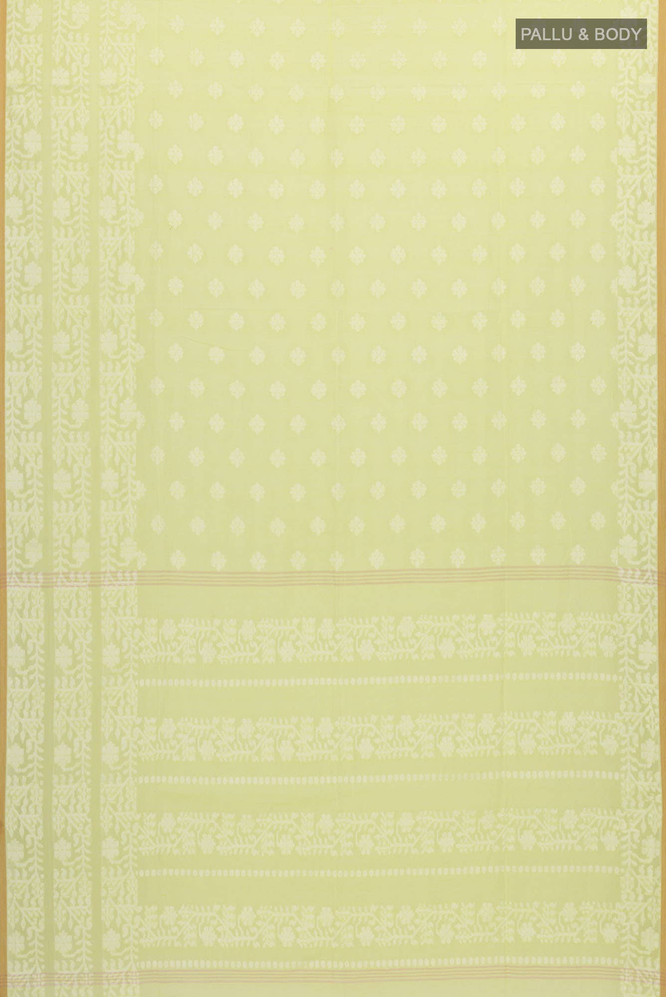Mrinal-Light Yellow Bengal Cotton Saree
