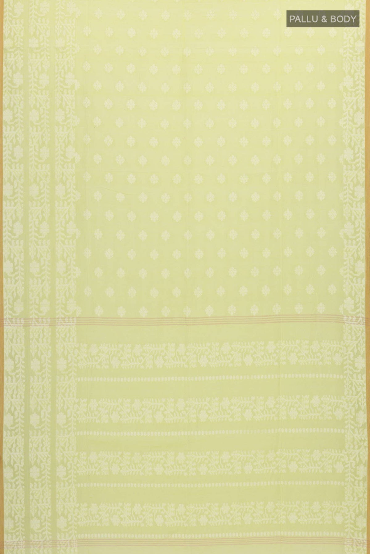 Mrinal-Light Yellow Bengal Cotton Saree