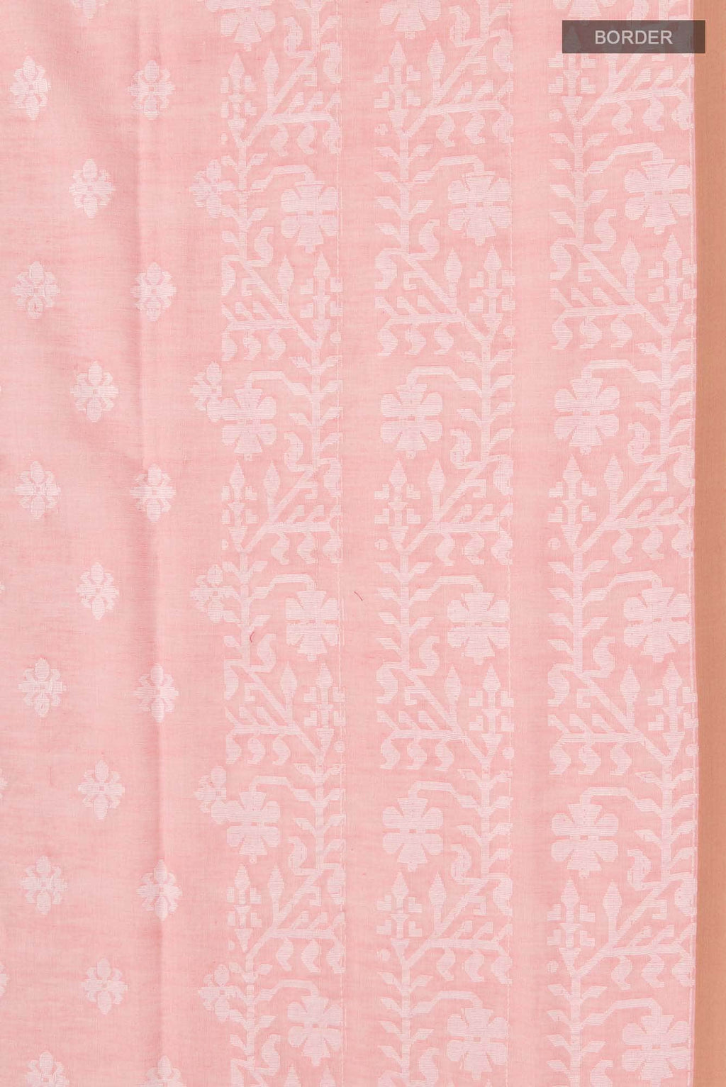 Mrinal-Peach Bengal Cotton Saree