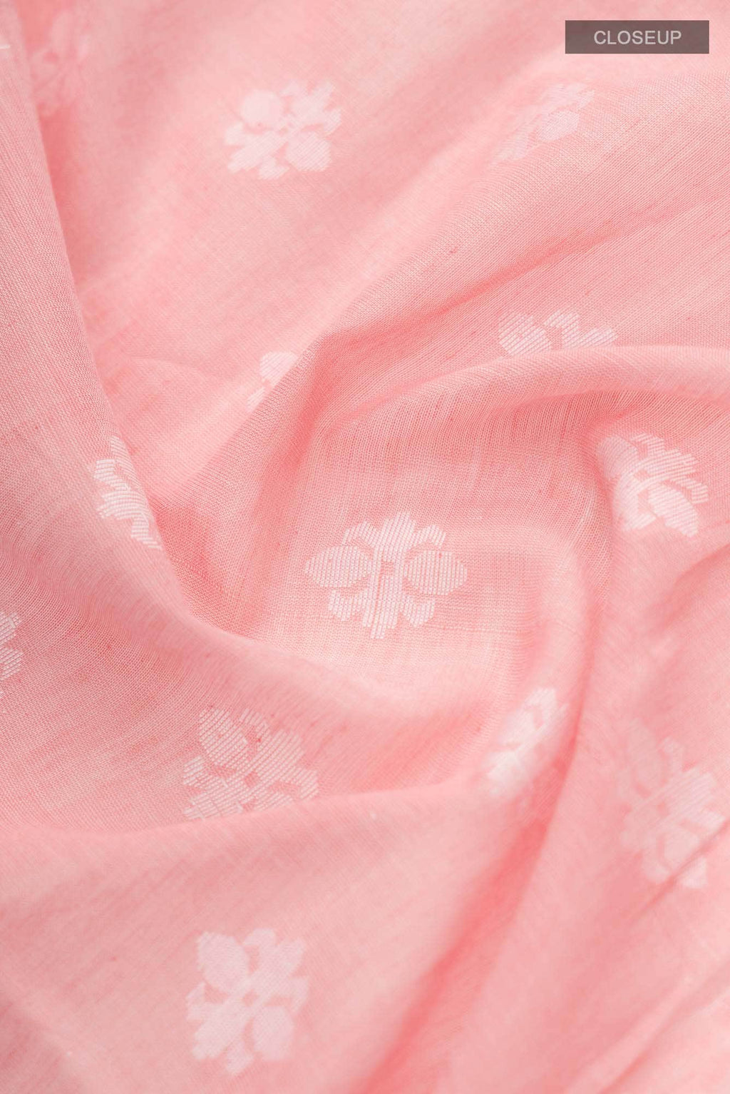 Mrinal-Peach Bengal Cotton Saree