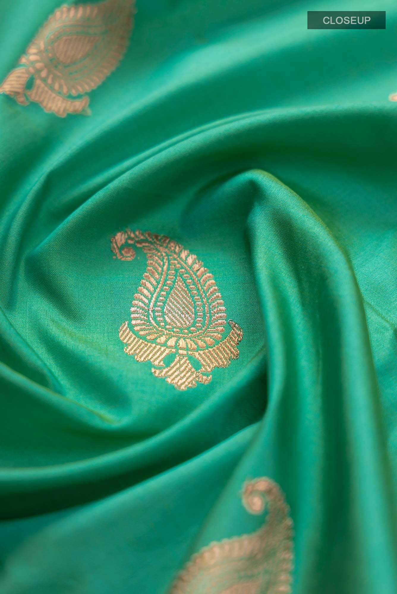 Green Banarasi Katan Silk Saree