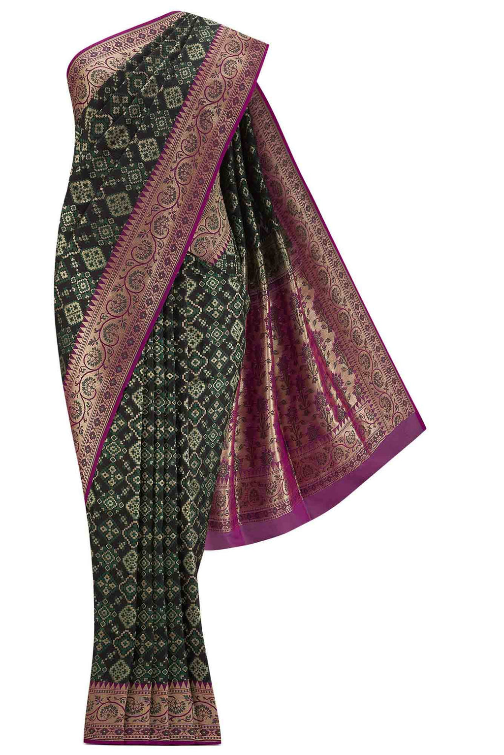 Black Blended Banarasi Silk Saree