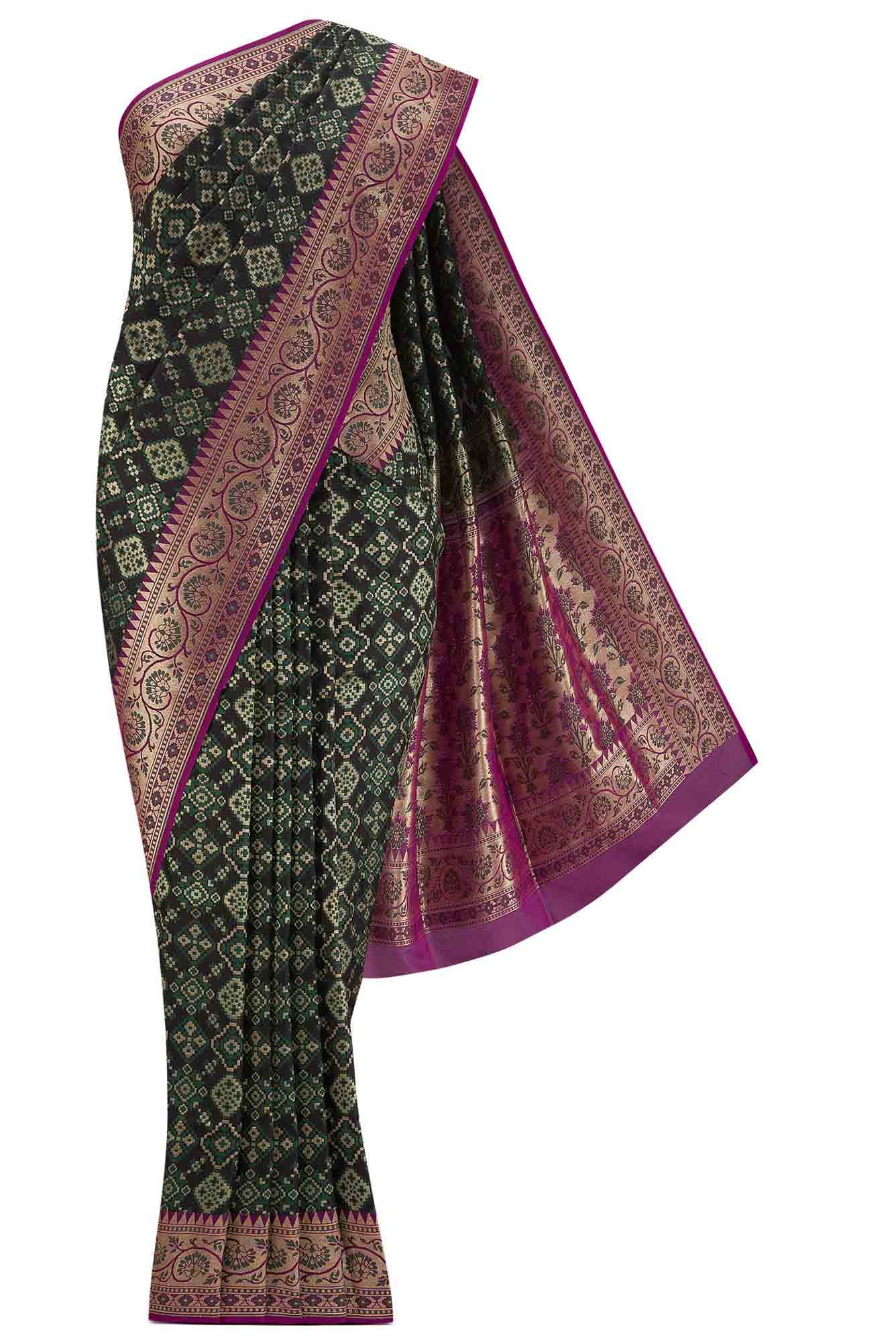 Black Blended Banarasi Silk Saree