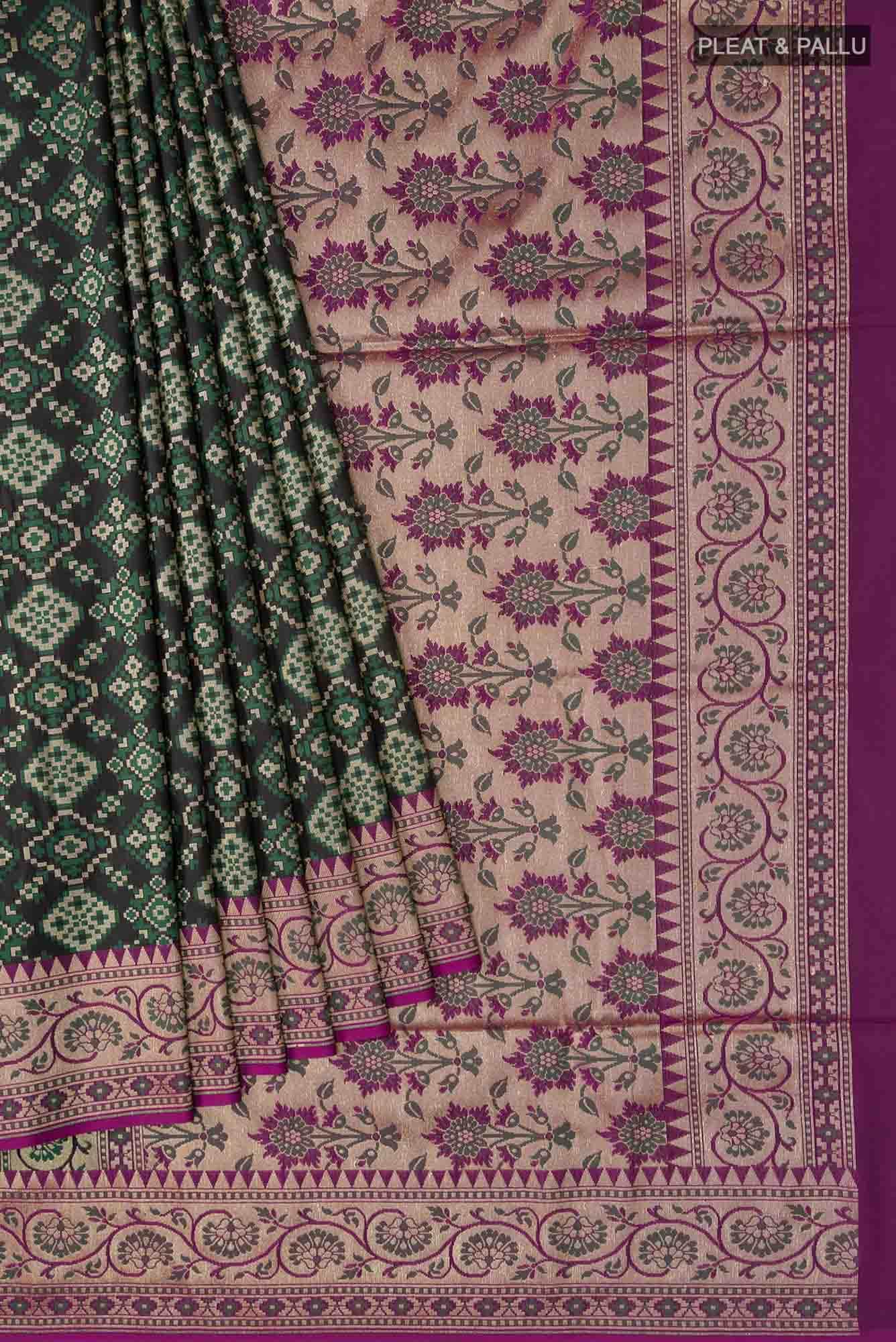 Black Blended Banarasi Silk Saree