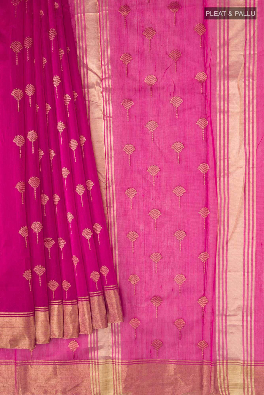 Pink Chanderi Silk Cotton Saree